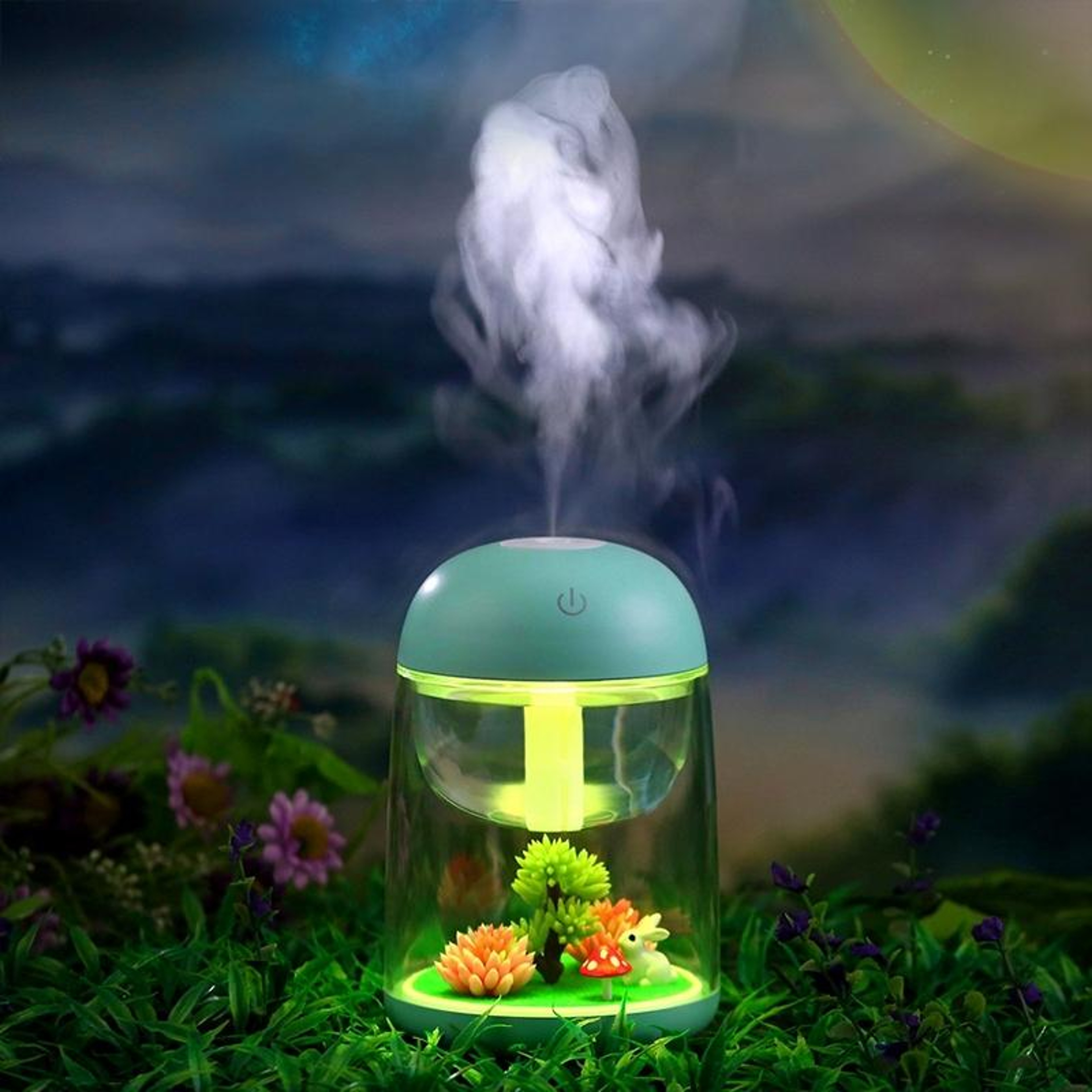 Portable USB Mini Humidifier With LED Light Quiet Car Diffuser Air Moisturizer 0