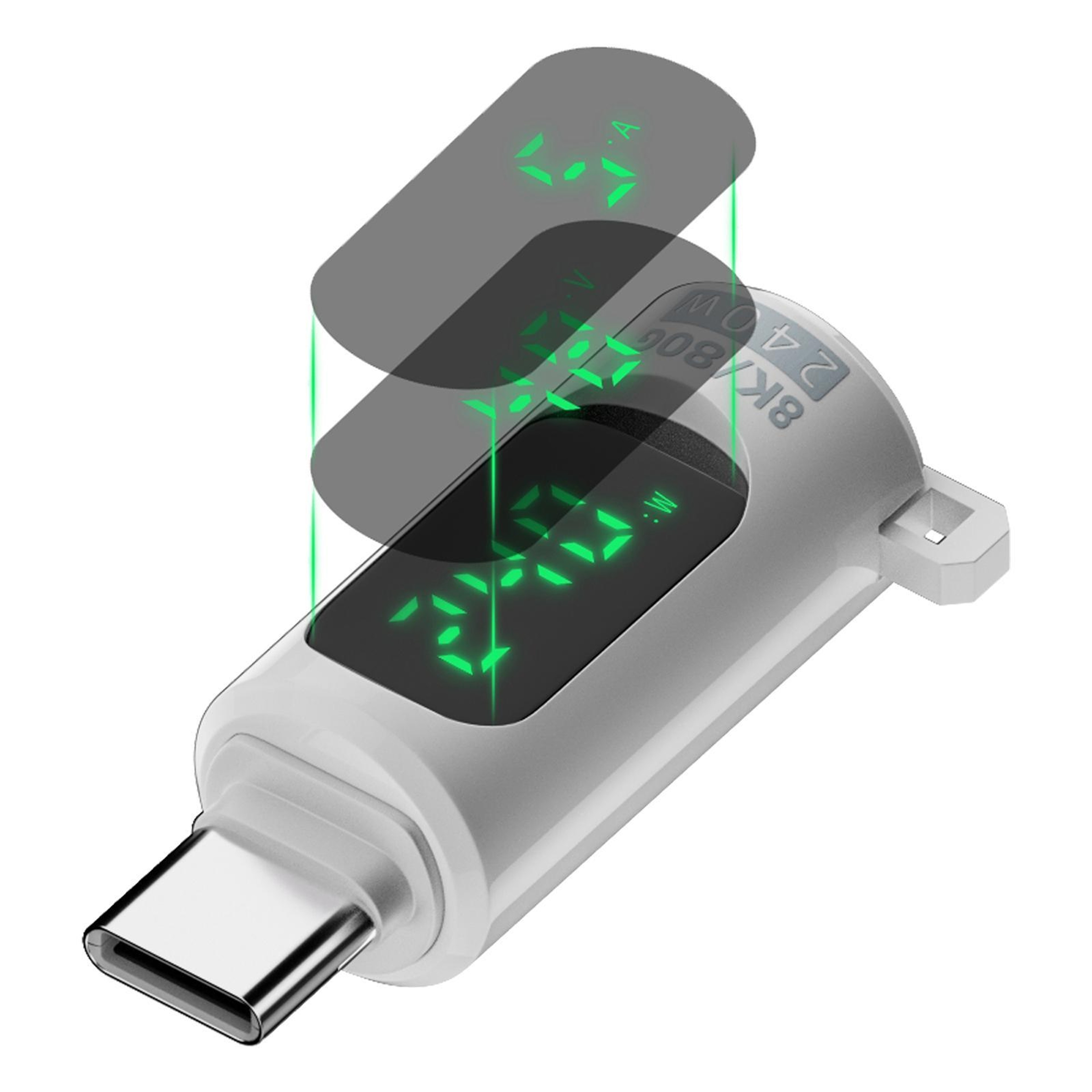 240W USB C To USB C Adapter With Display Fast Charging Data Cable Converter 0