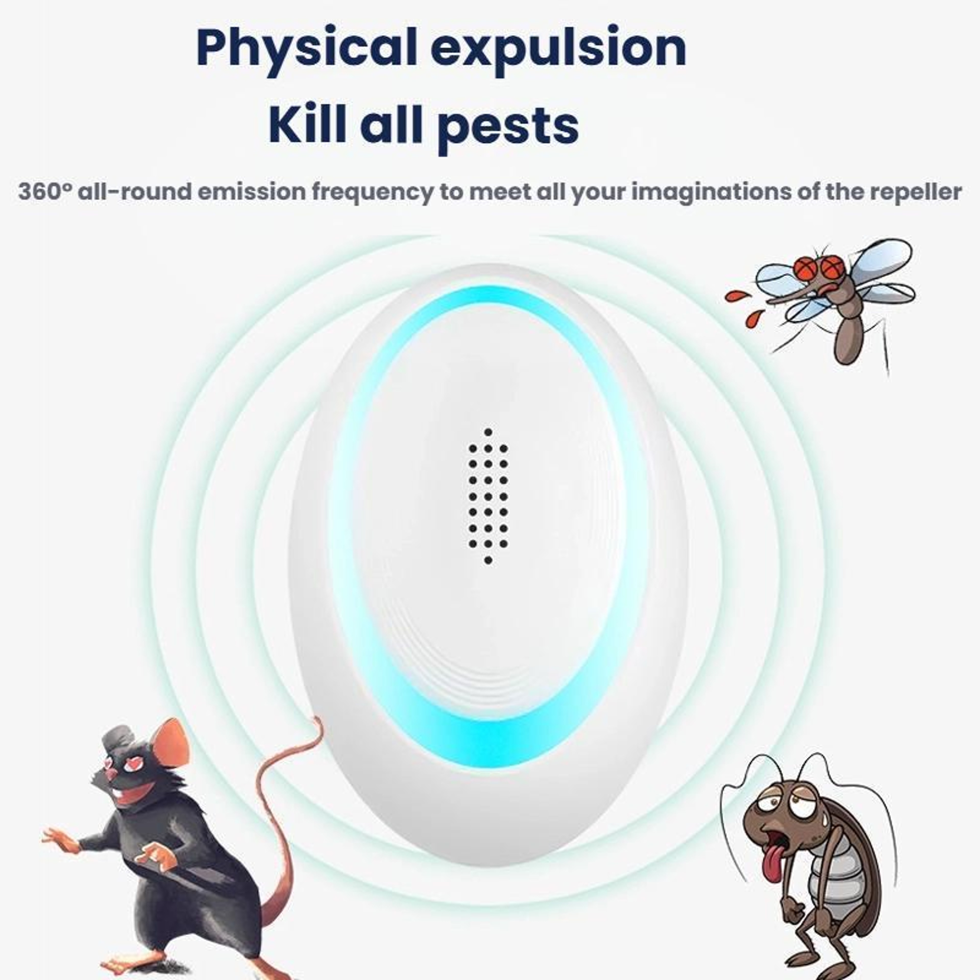 Ultrasonic Pest Repeller PlugIn Indoor Mouse Mosquito Insect Control Device 1