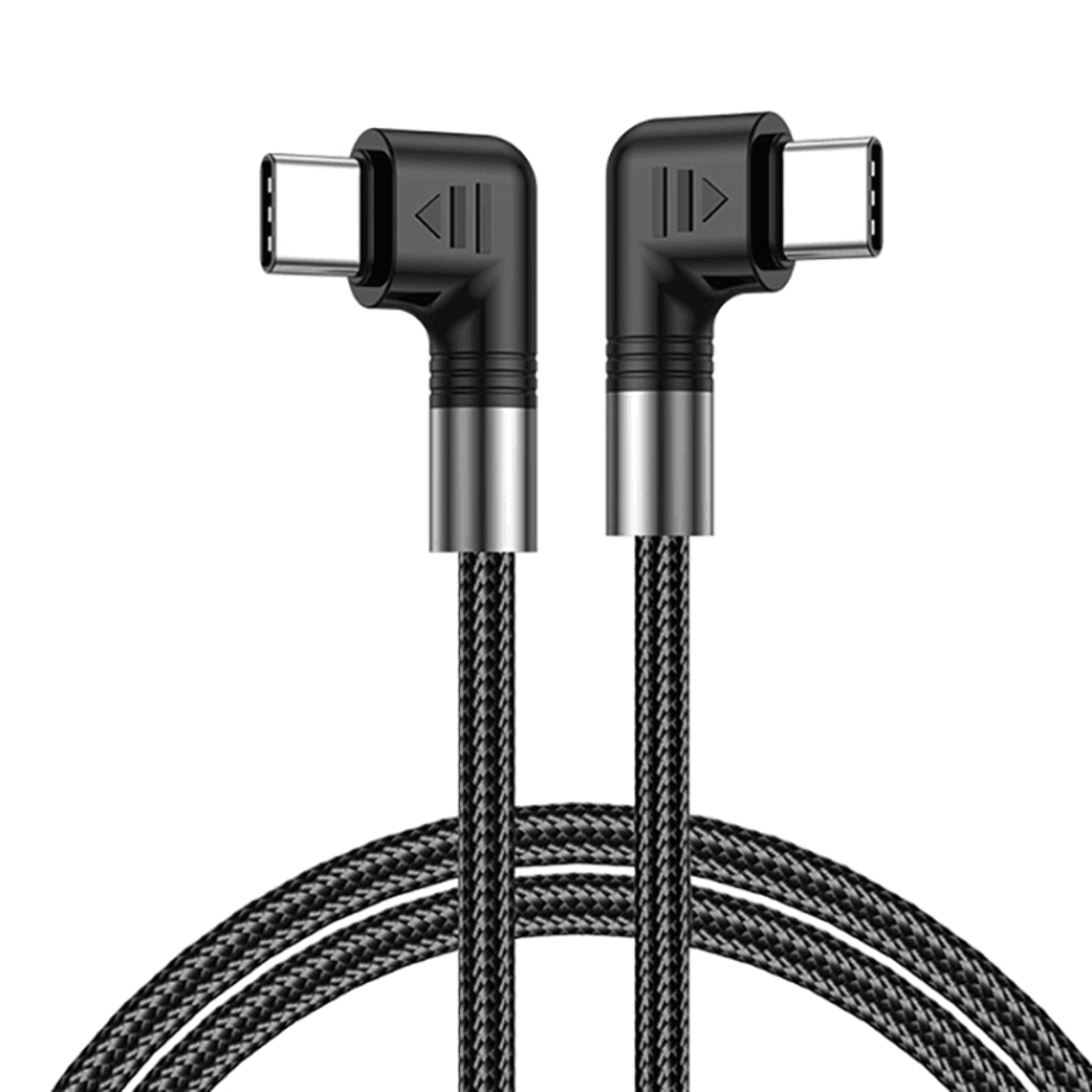 100W USB C Cable Right Angle Braided Fast Charging USB C To USB C Cable 8