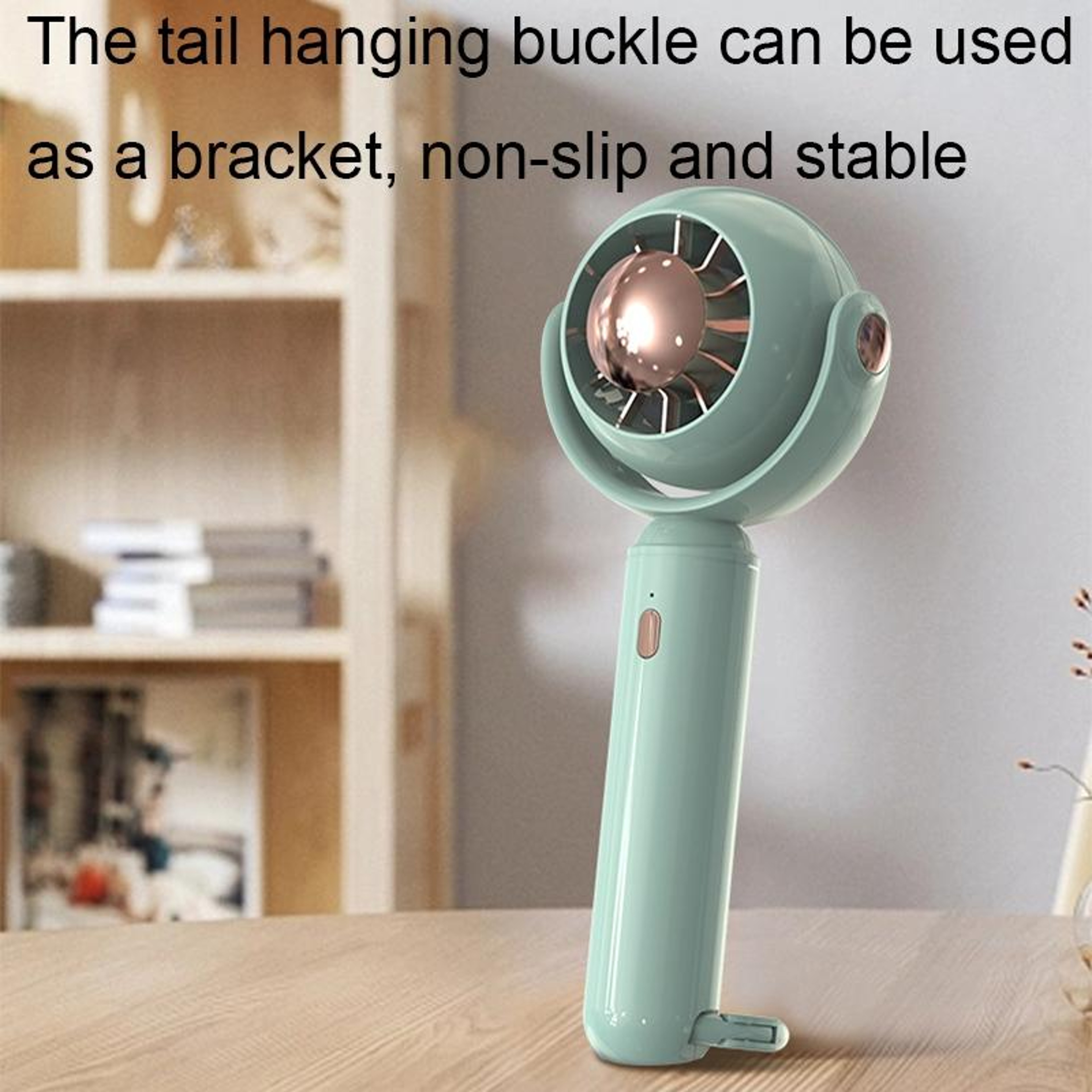 Portable Mini Fan With Carabiner Clip USB Rechargeable Handheld Fan For Outdoor  Desk Use 2