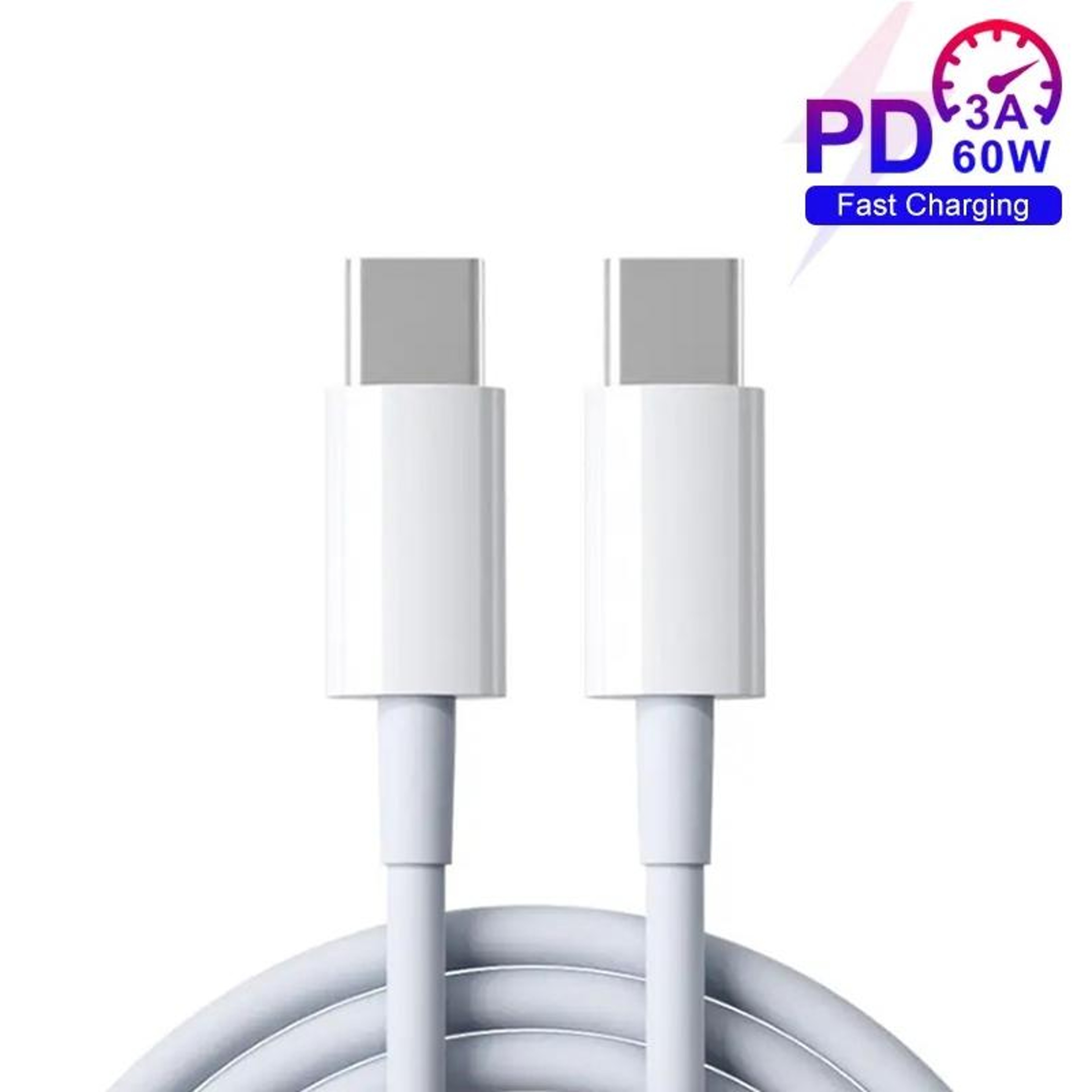 60W Fast Charging USB C Cable Durable Type C To Type C Data Sync Cable 0