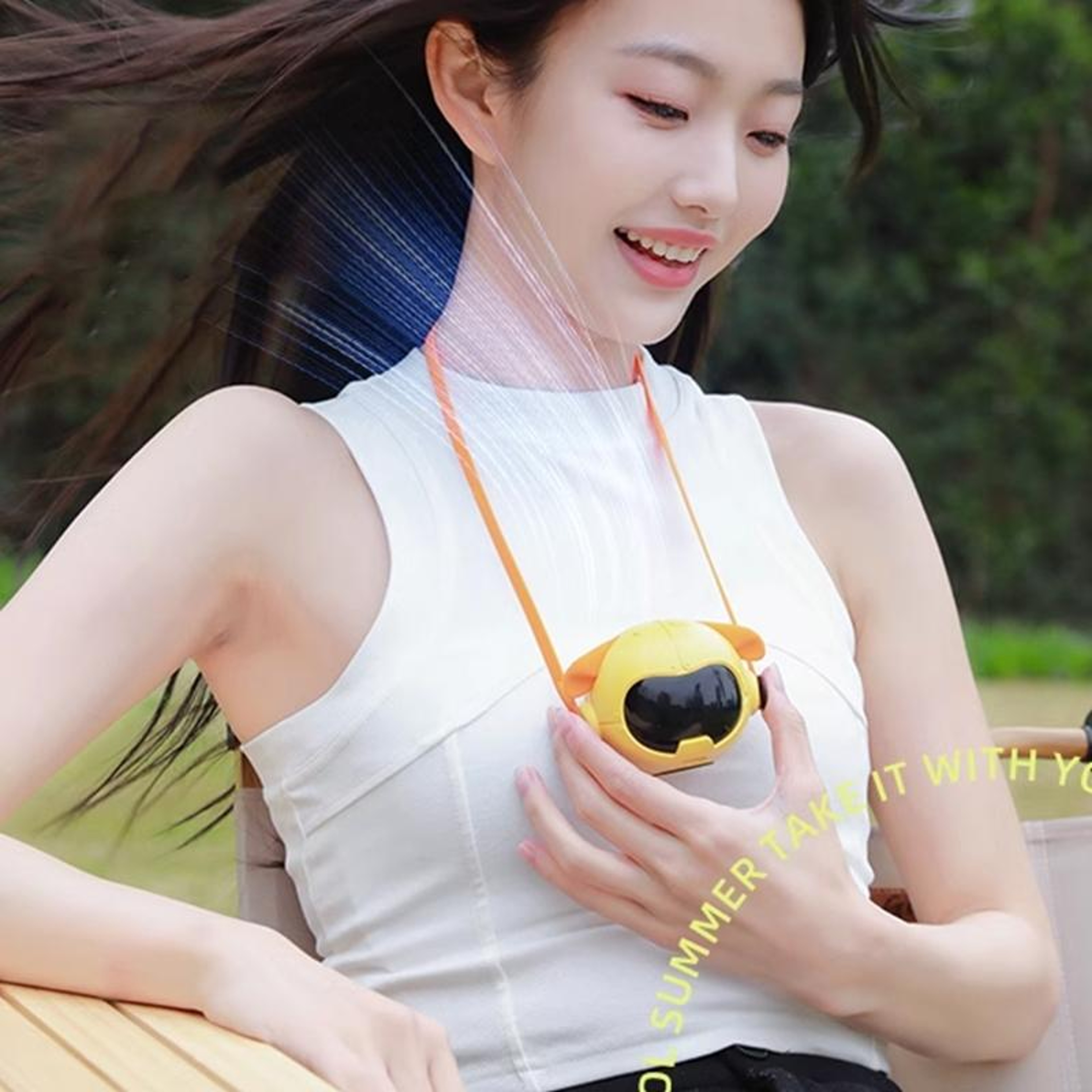 Portable Neck Fan Hands Free Rechargeable Personal Cooling Fan For Outdoor Travel 0