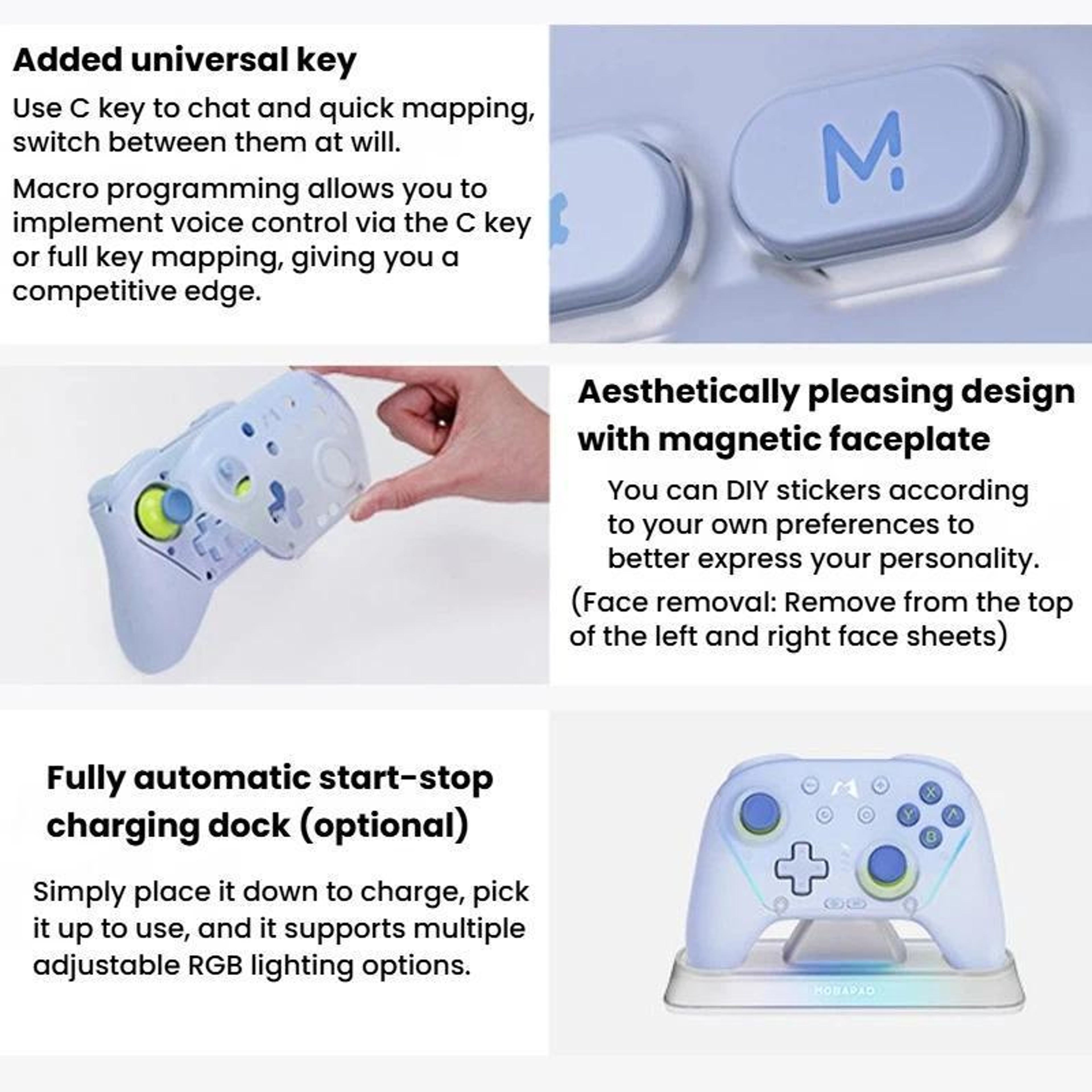 Wireless Controller for Switch and PC with Air Rocker Precision and Custom Macros – view 11