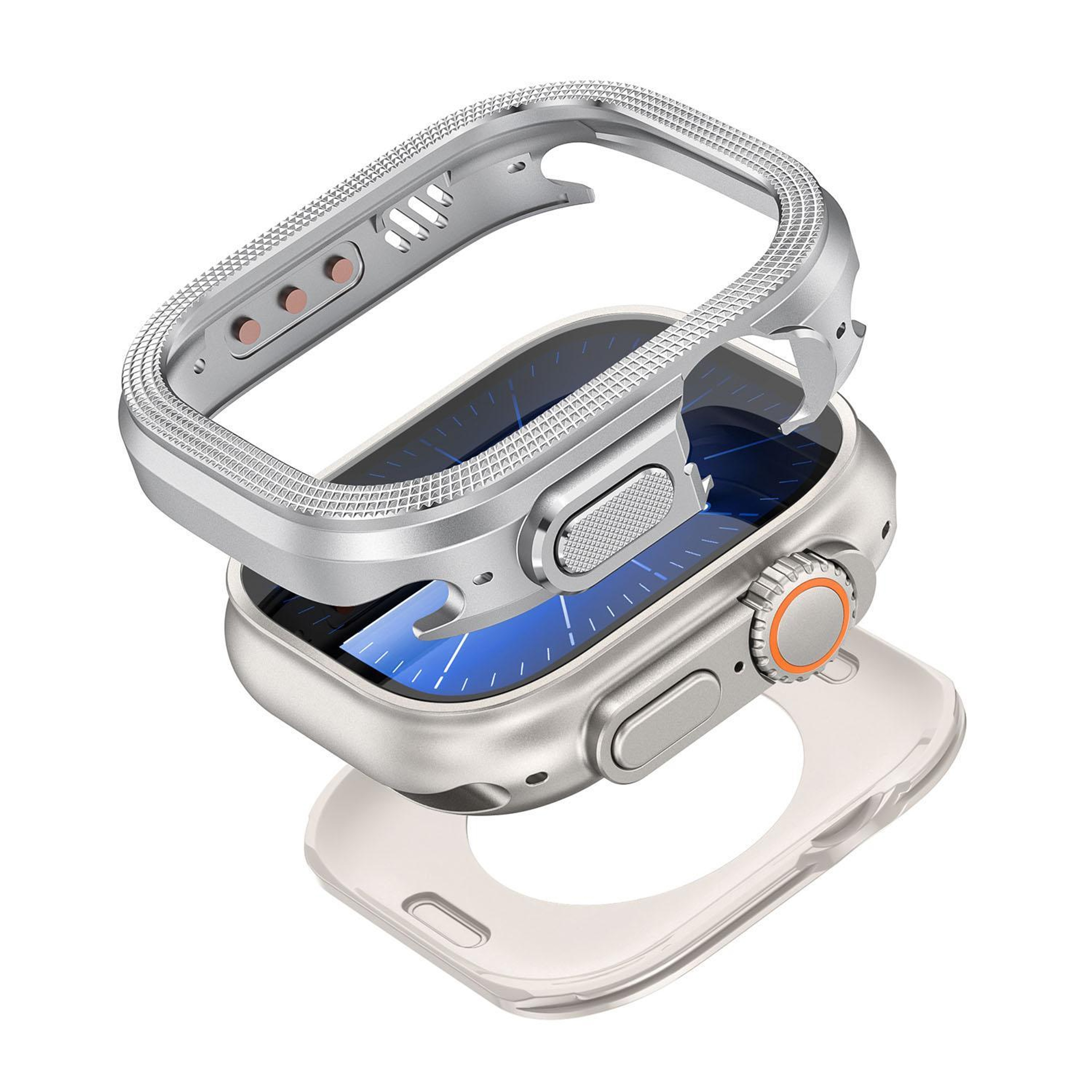 Apple Watch Ultra Case  Metal Rhombus Protective Bumper Lightweight Rugged Cover 1