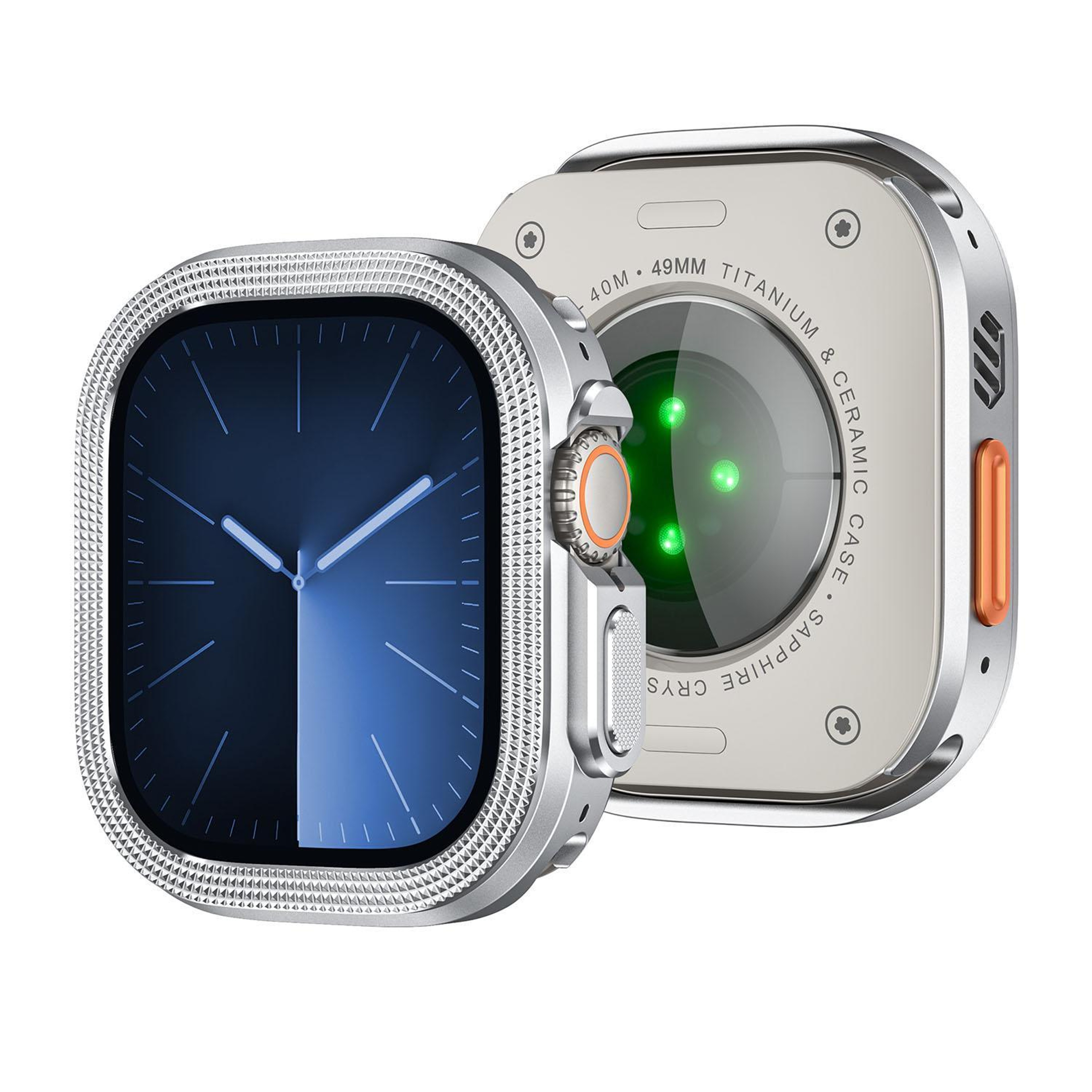 Apple Watch Ultra Case  Metal Rhombus Protective Bumper Lightweight Rugged Cover 3
