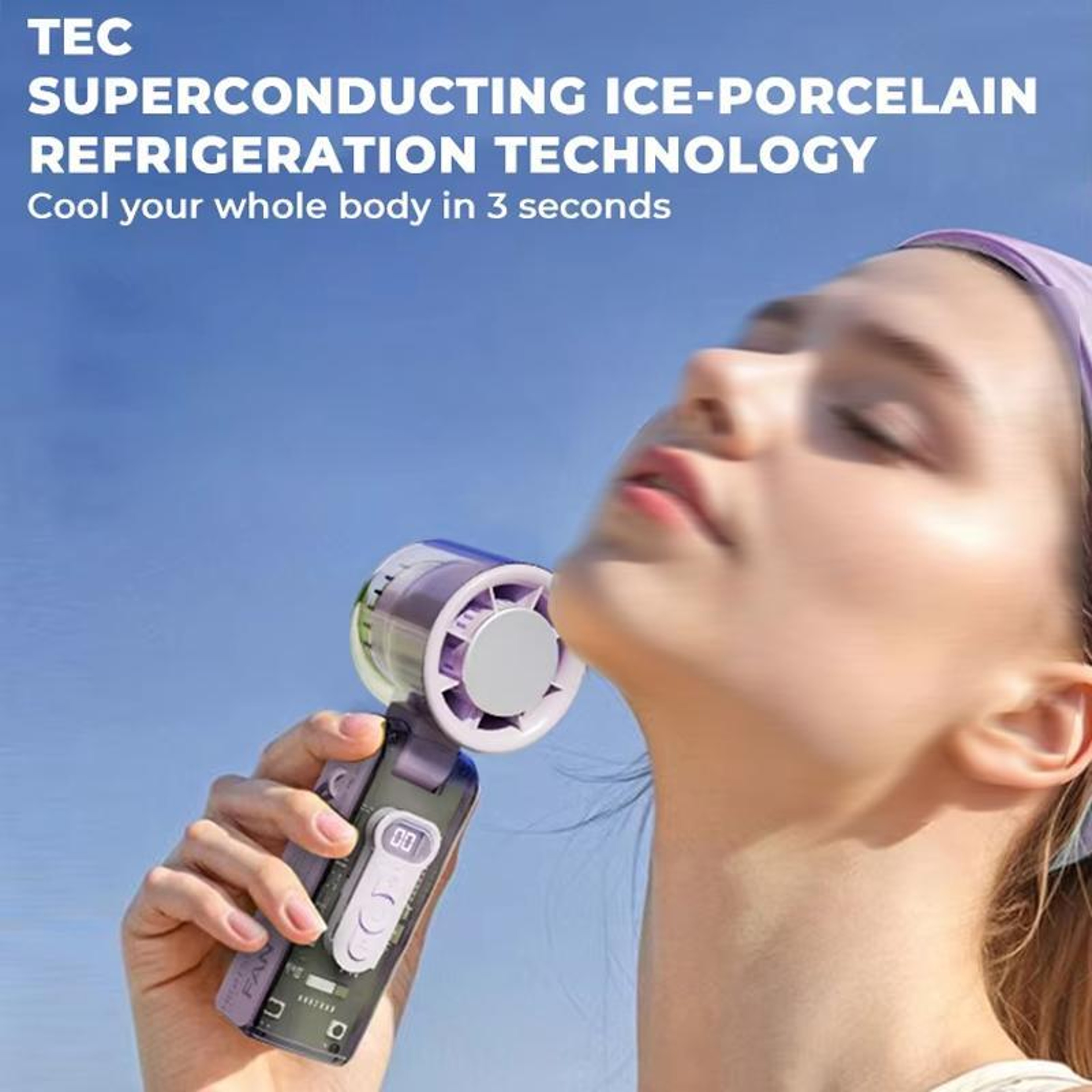 High Speed Folding Cooling Fan Portable Handheld Turbo Fan USB Rechargeable – view 8