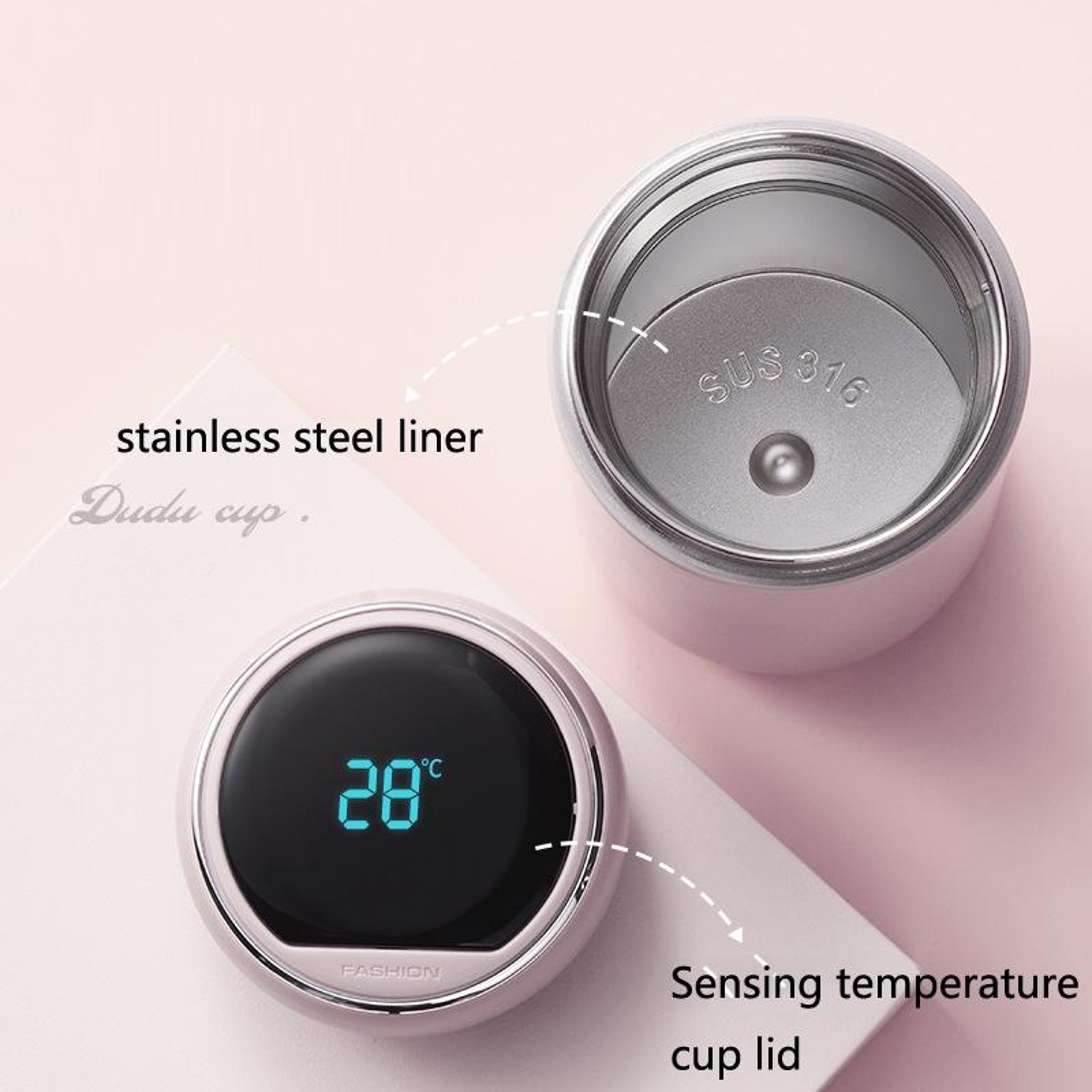 Smart Temperature Kids Vacuum Flask Mini Digital Thermos Leakproof Stainless Steel Bottle 2