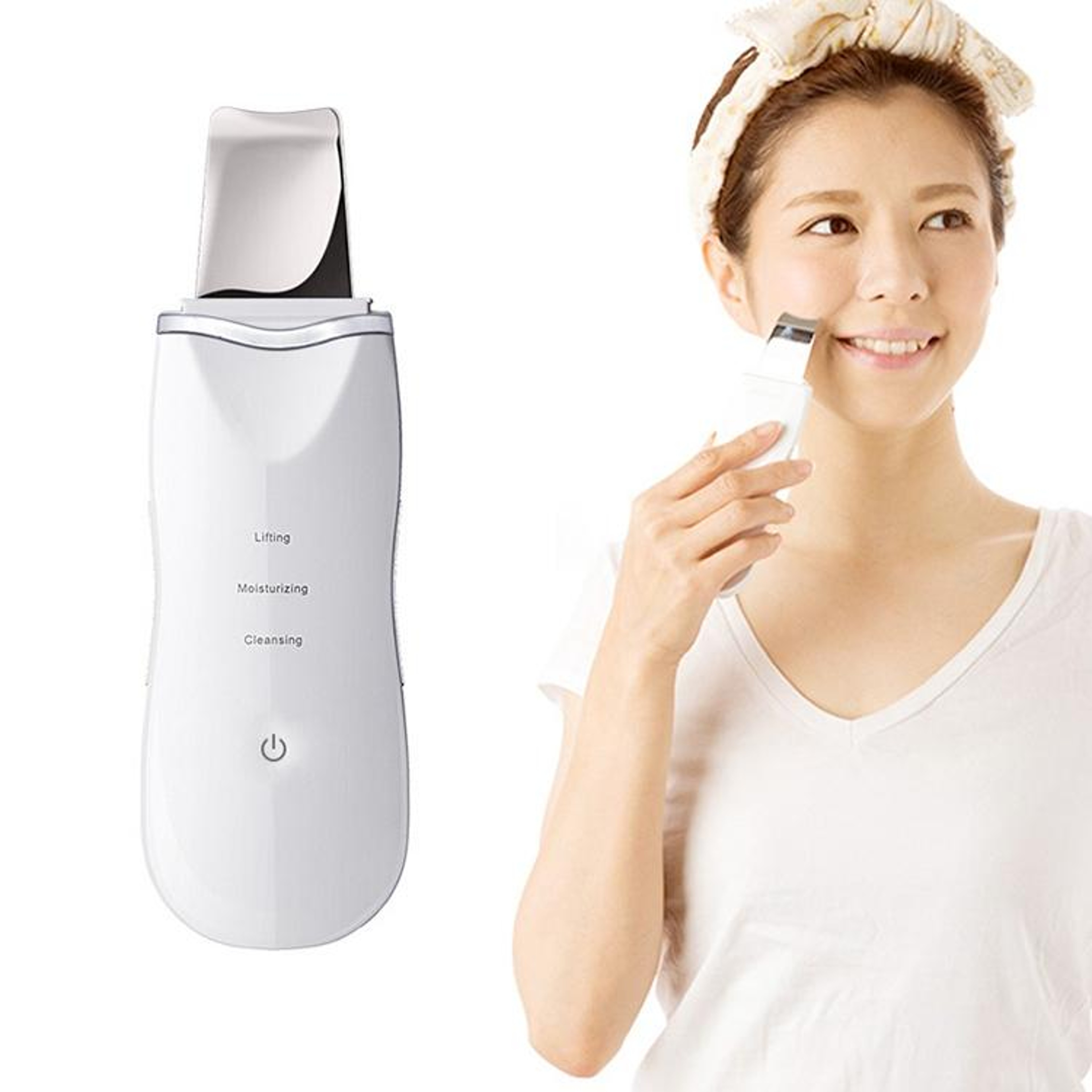 Ultrasonic Skin Scrubber Face Spatula Blackhead Remover 0