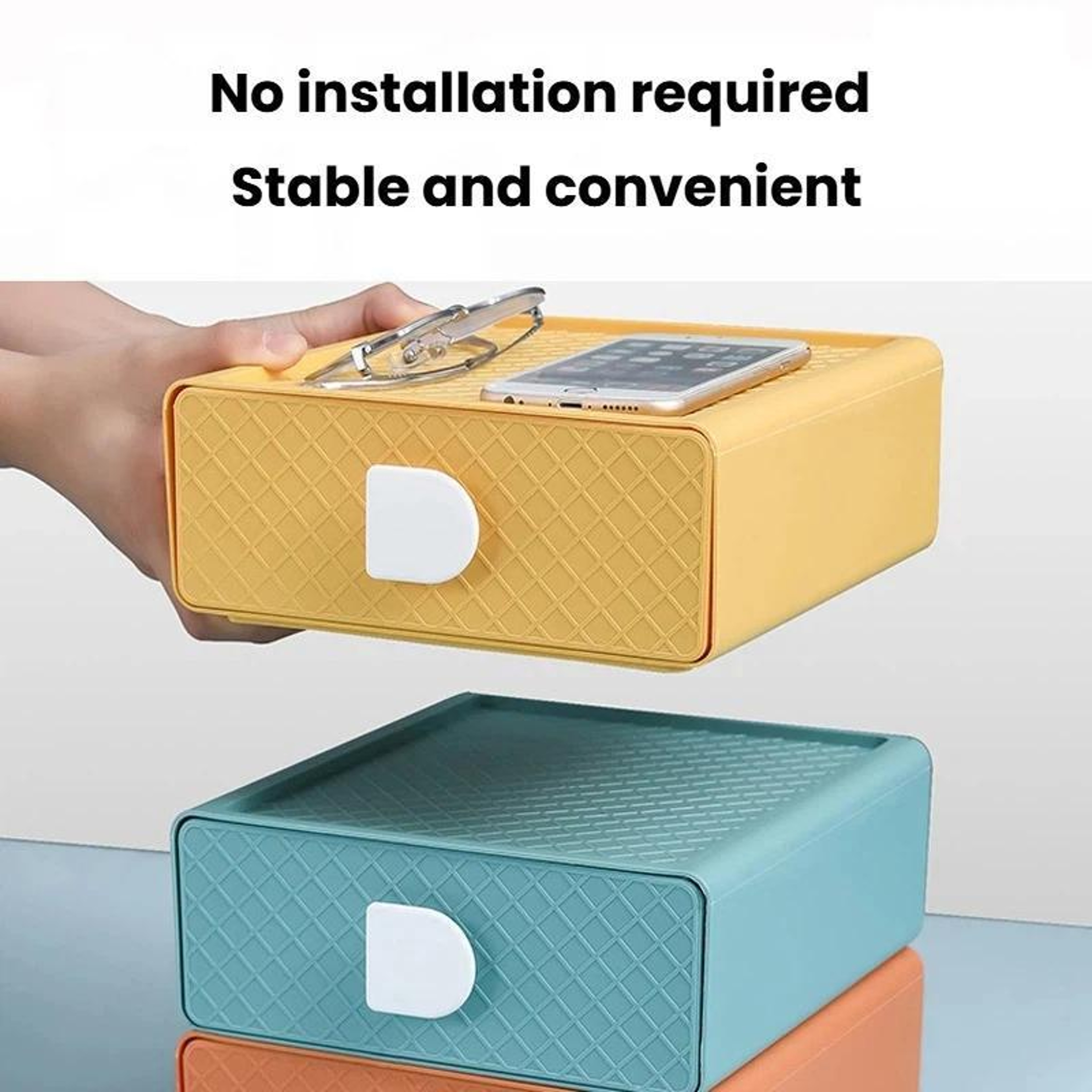 Compact Desk Organizer Drawer Storage Box For Cosmetics  Office Storage 3