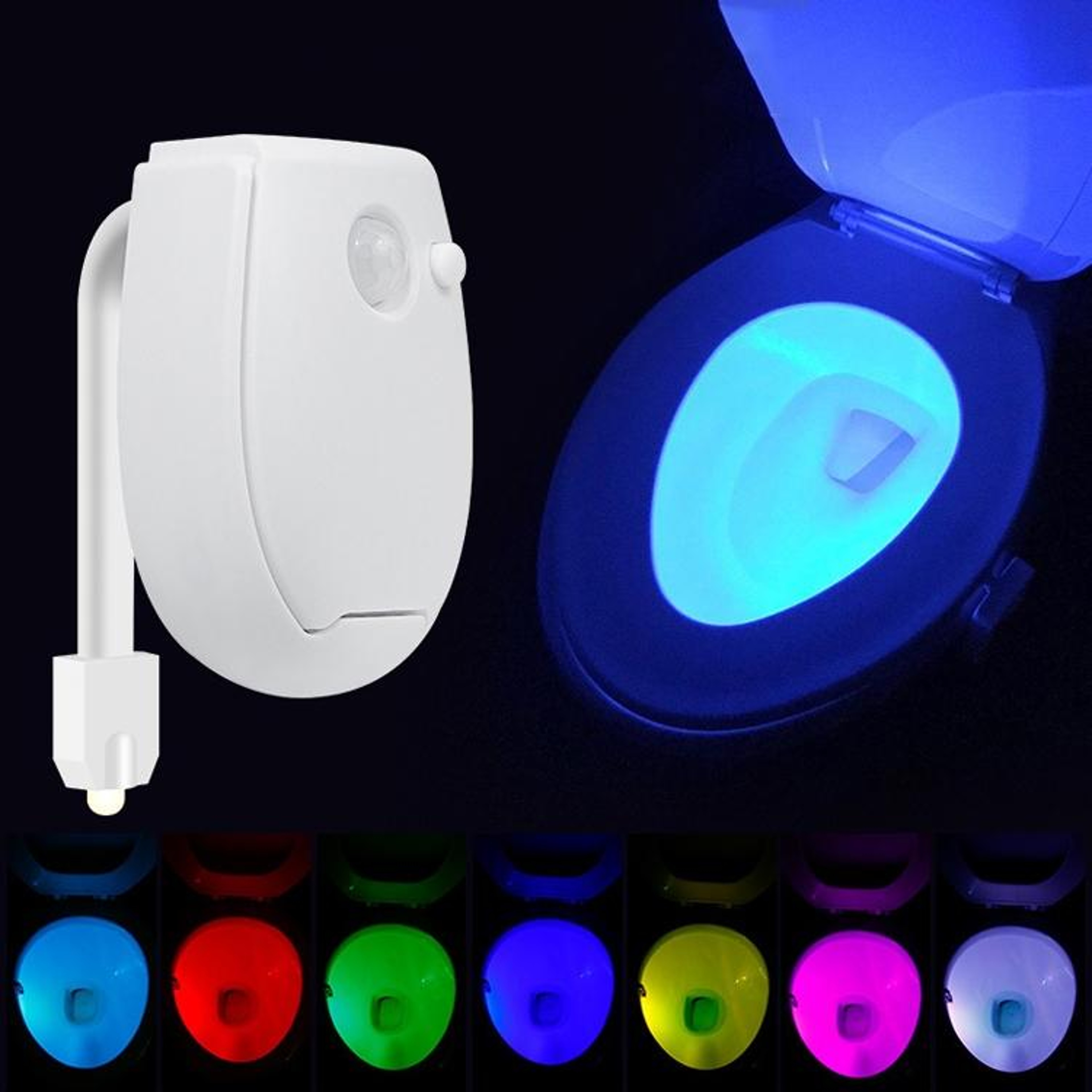 Motion Sensor LED Toilet Night Light With Auto Color Glow 1