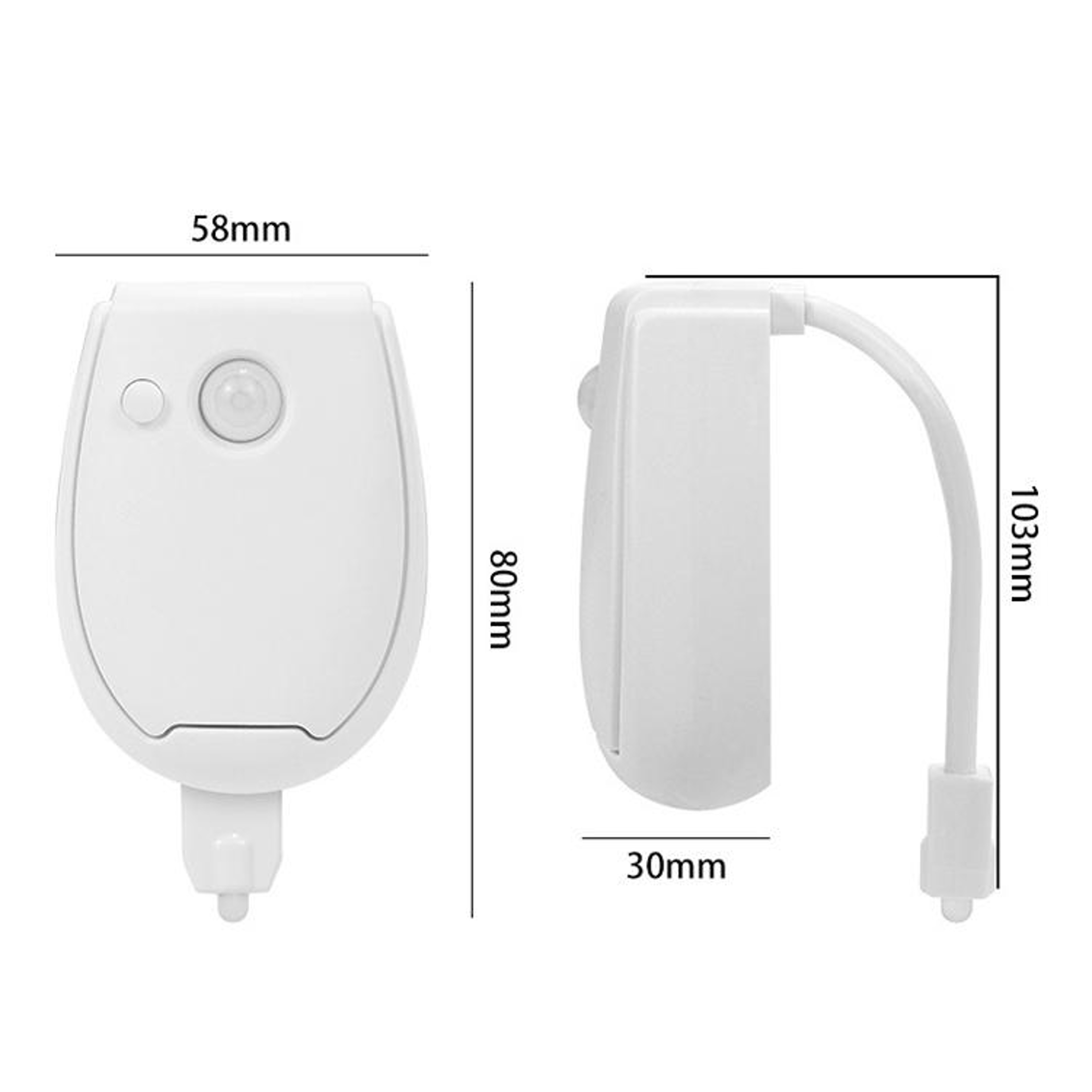 Motion Sensor LED Toilet Night Light With Auto Color Glow 2