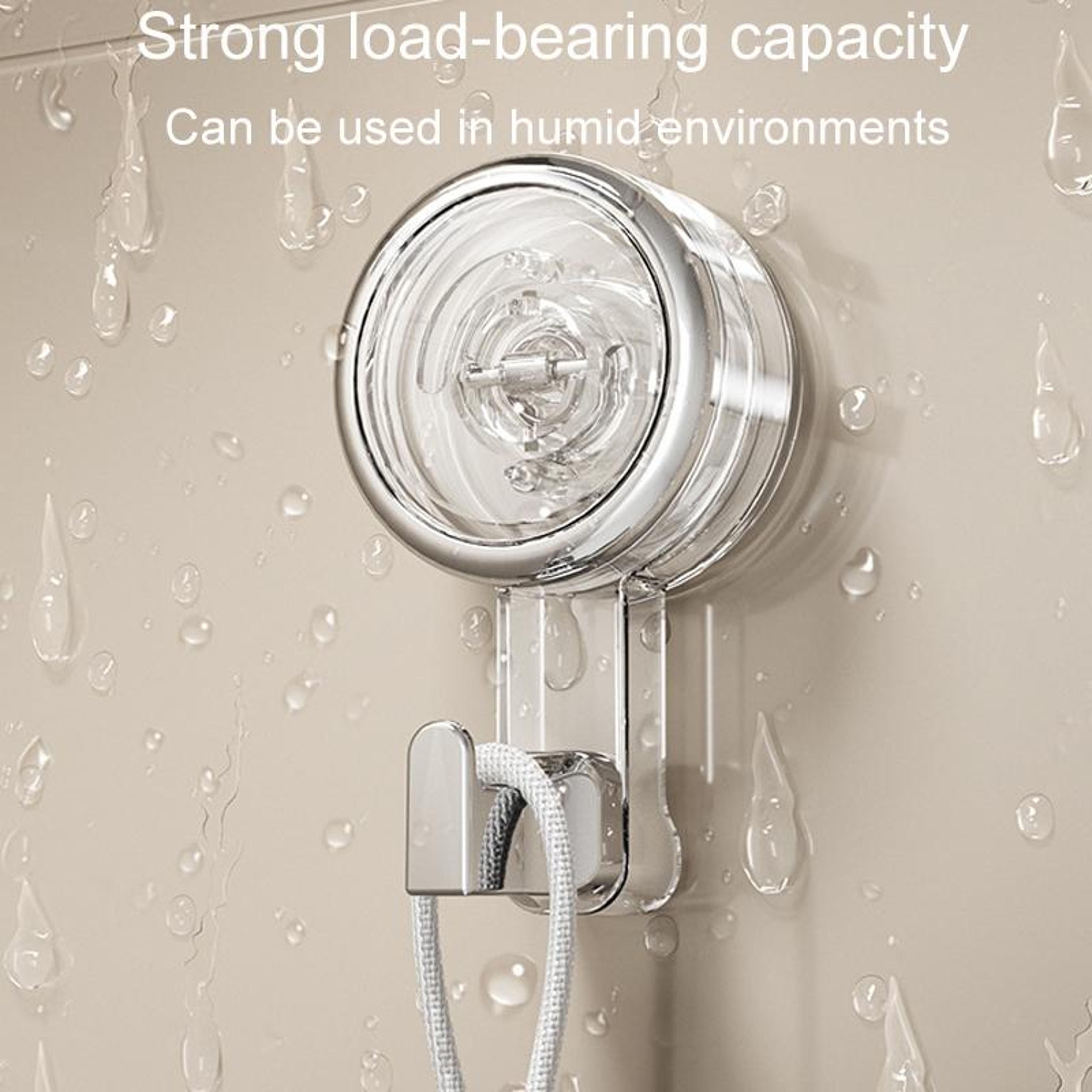 Suction Cup Bathroom Wall Hooks NoDrill Waterproof Organizer 2