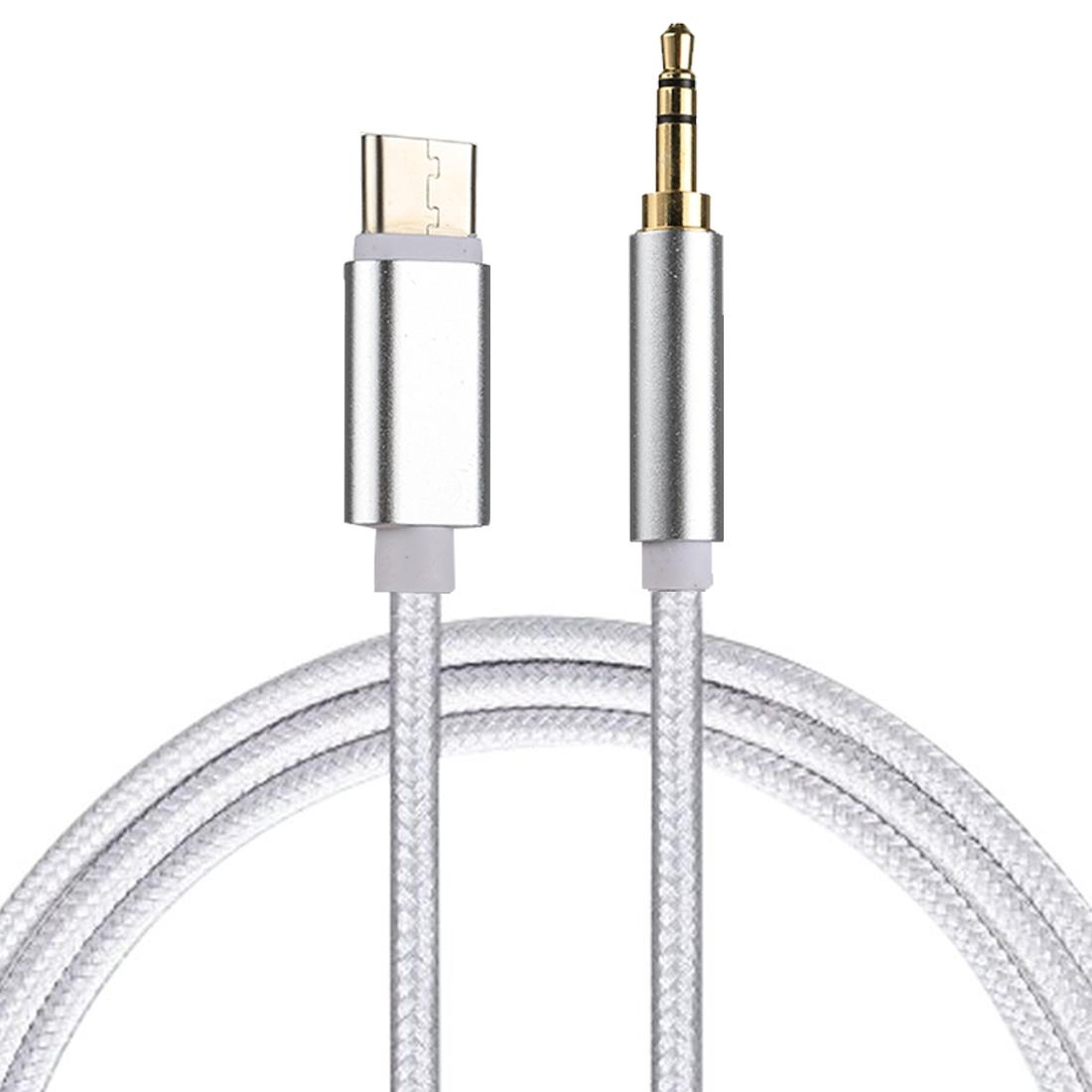 Type C To 35mm Audio Cable Braided Nylon Aux Cord For Car And Speakers 3