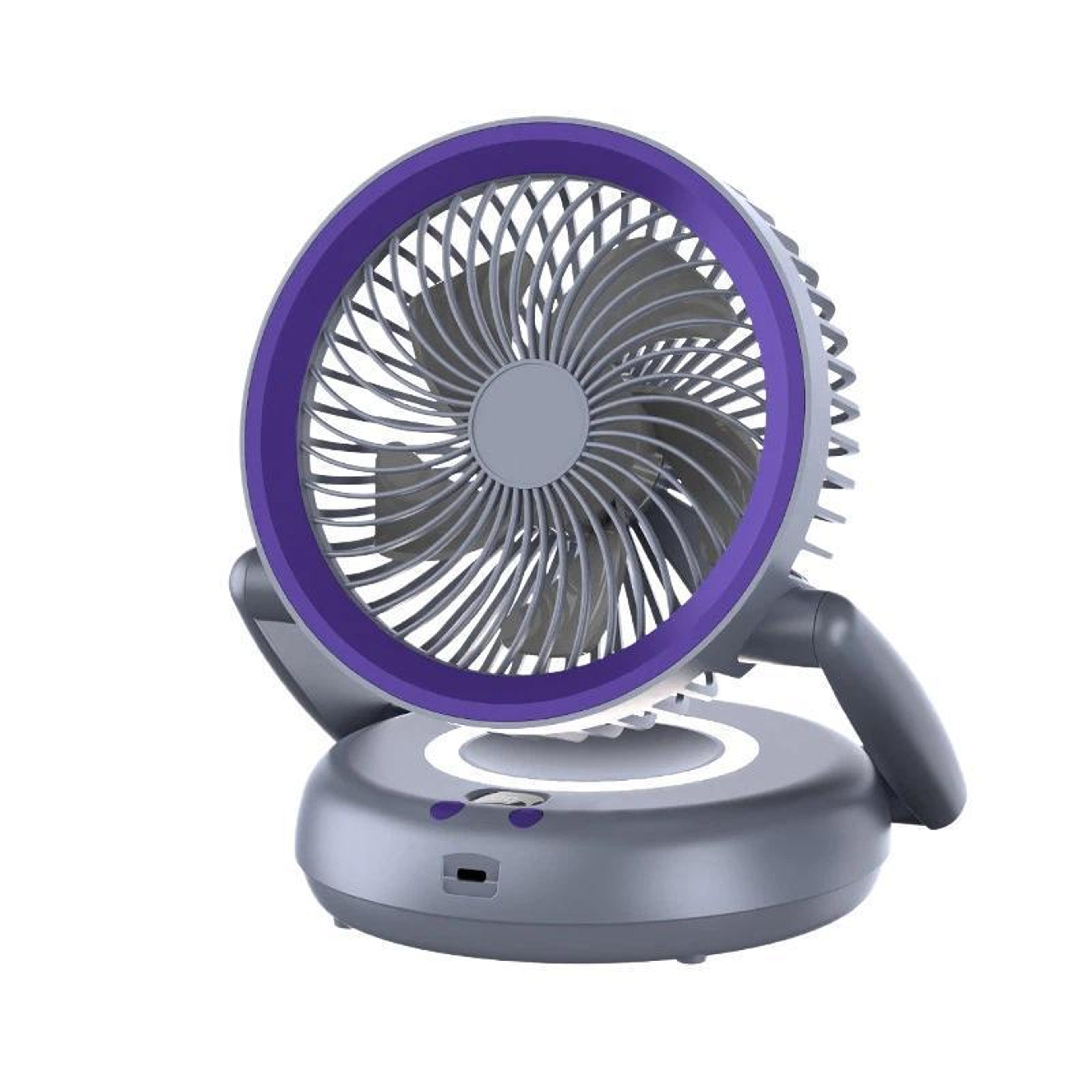 Foldable Portable Air Circulator Fan With LED Light  Battery Indicator For Desk Or Wall Use 14