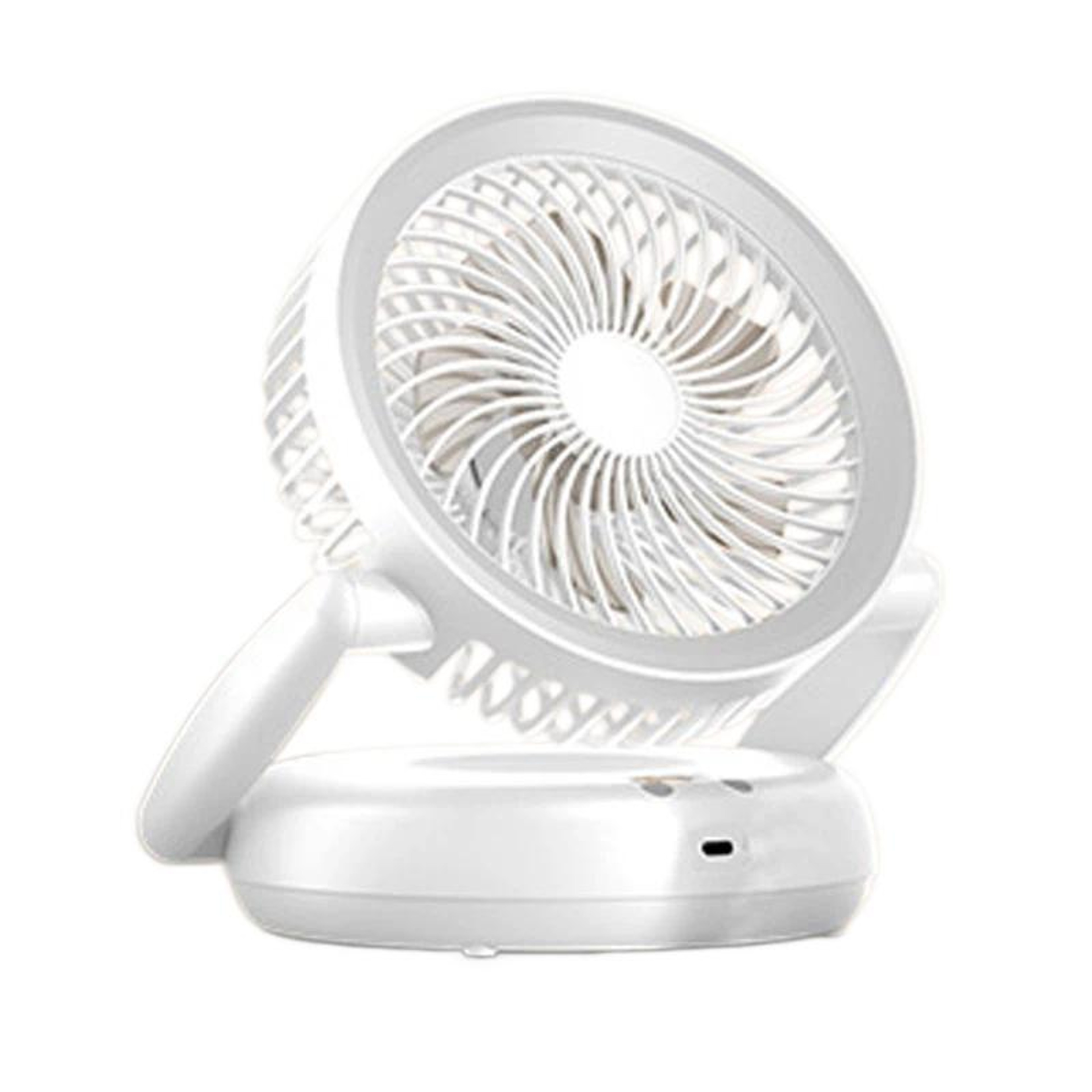 Foldable Portable Air Circulator Fan With LED Light  Battery Indicator For Desk Or Wall Use 0