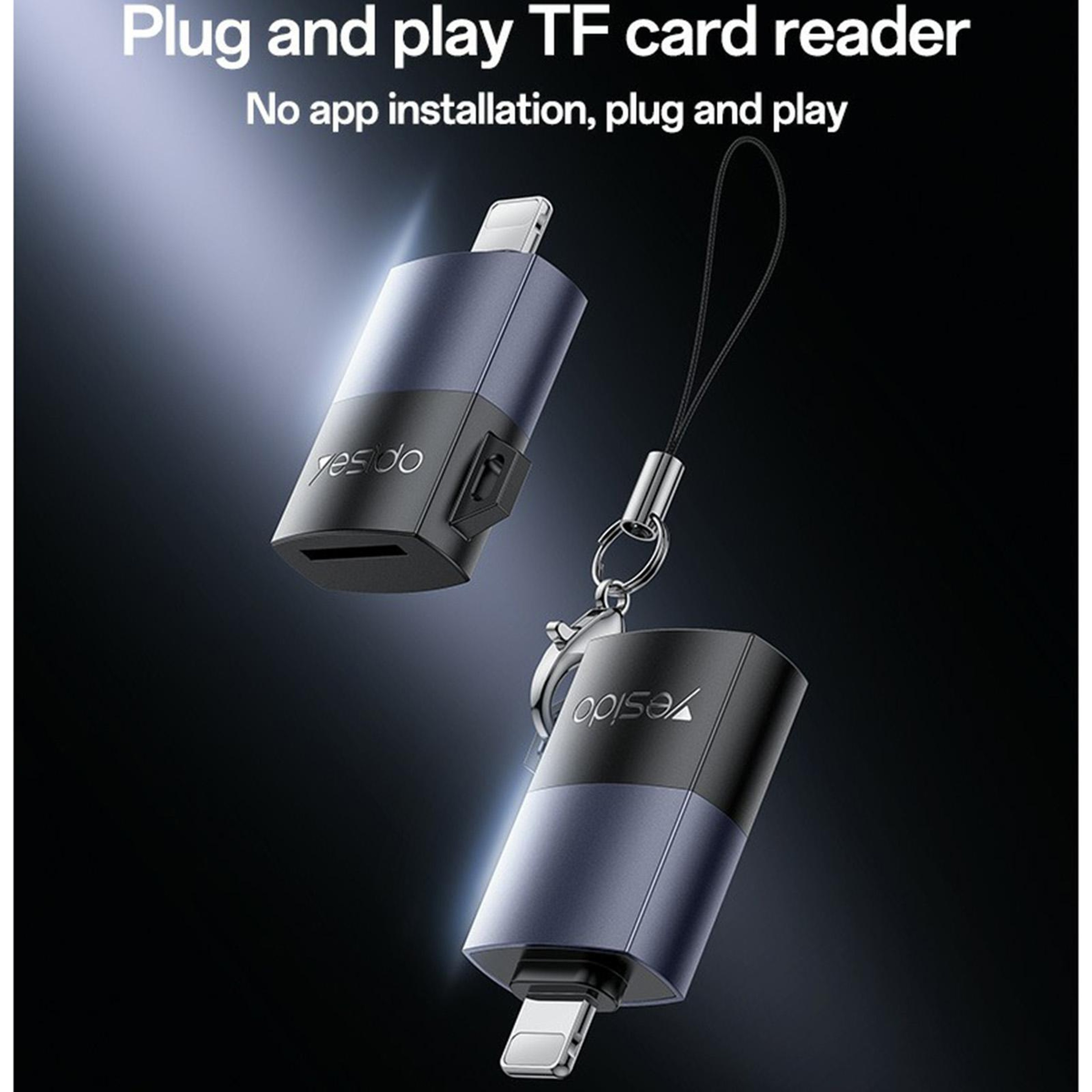 High Speed 8 Pin TF Card Reader With Aluminum Build And 480Mbps Transfer 1