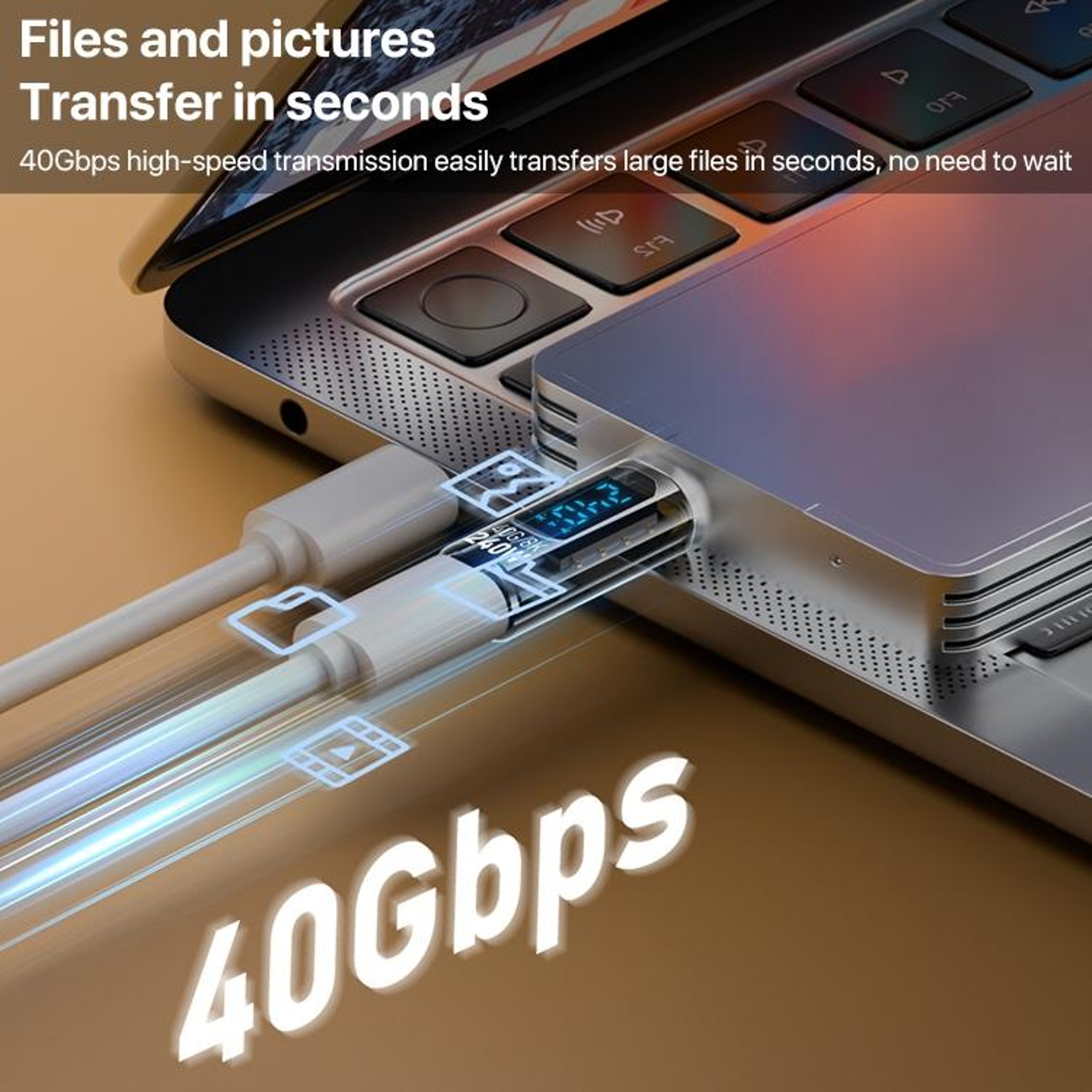 USB C Adapter With Display 8K Video  40Gbps Data Type C Extender 4