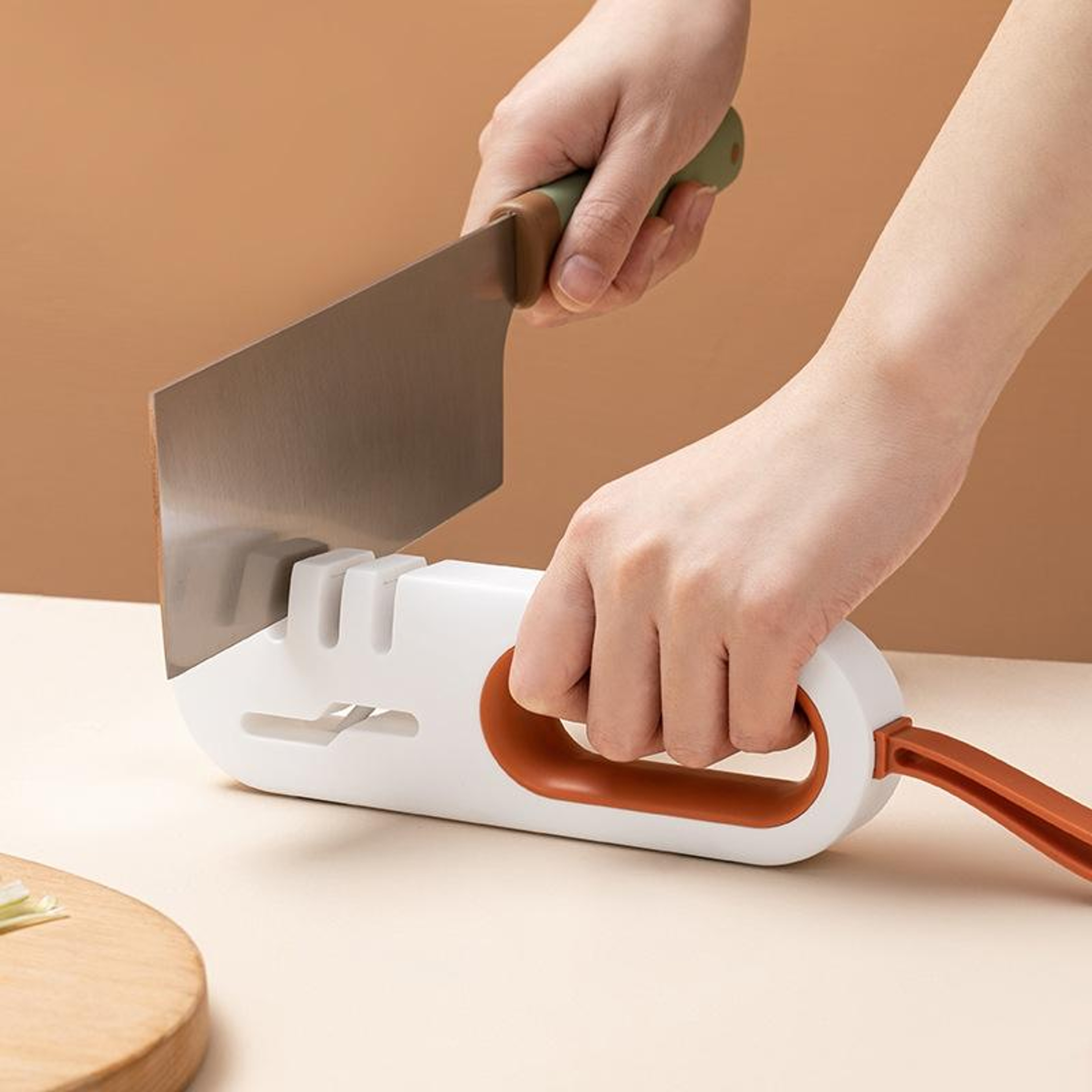 Manual Knife Sharpener with Scissors Sharpener Quick Blade Kitchen Grinding Tool – view 4
