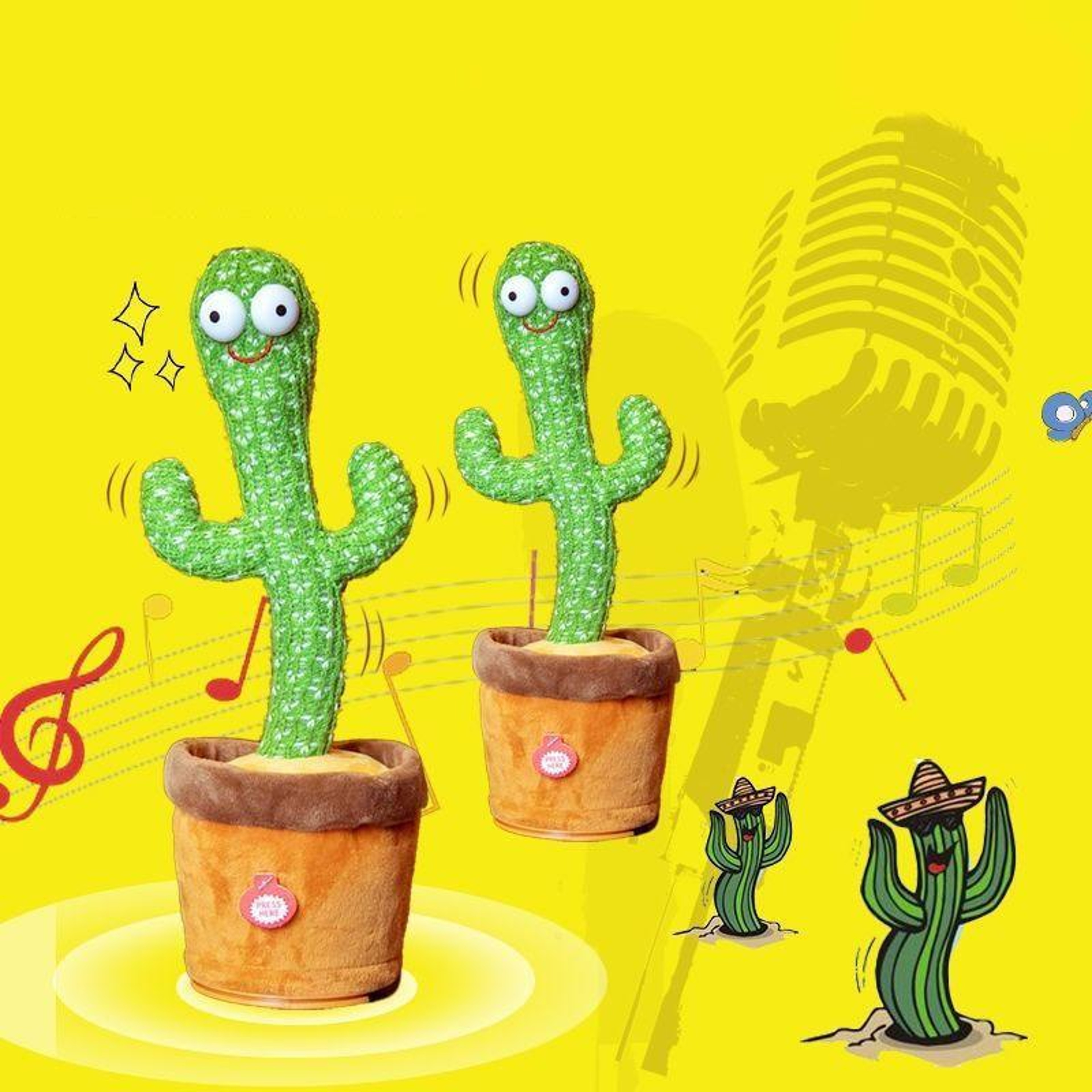 Dancing Cactus Toy Singing Plush With 120 Songs Interactive Talking Cactus Doll For Kids 6