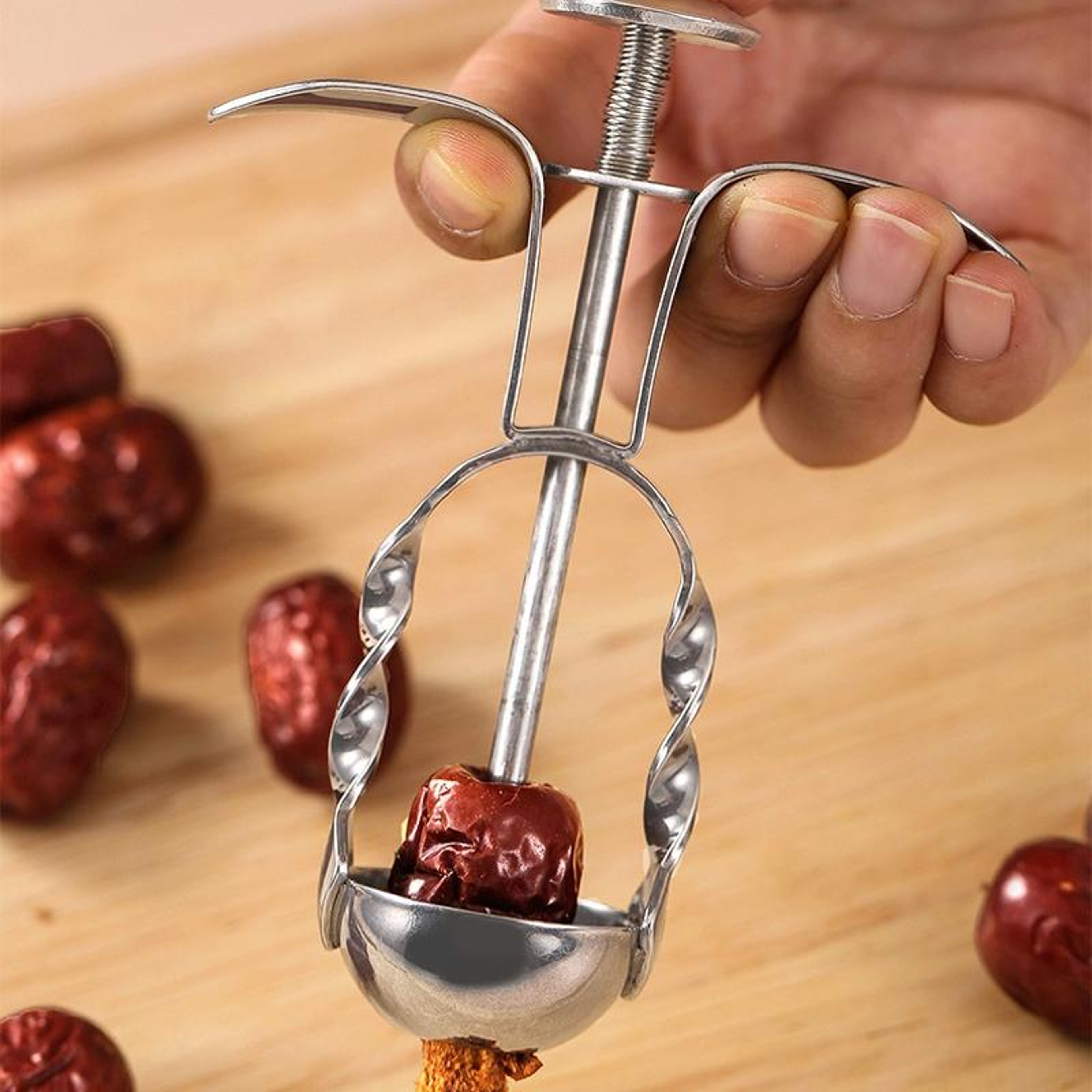 Stainless Steel Cherry Pitter  Red Date Corer For Jujube Olive And Small Fruits 1