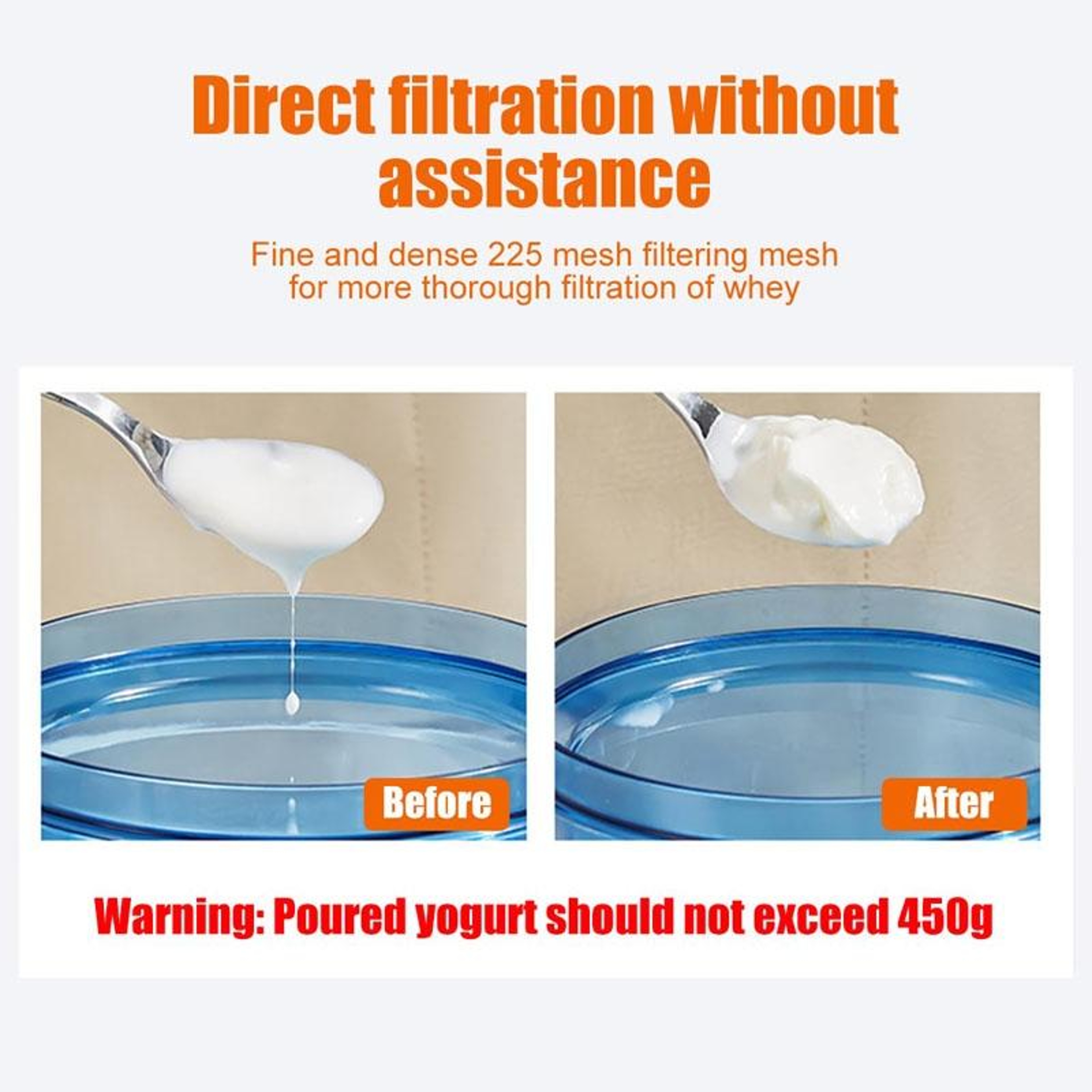 Homemade Yogurt Strainer Cheese Filter Whey Separator Tool – view 7