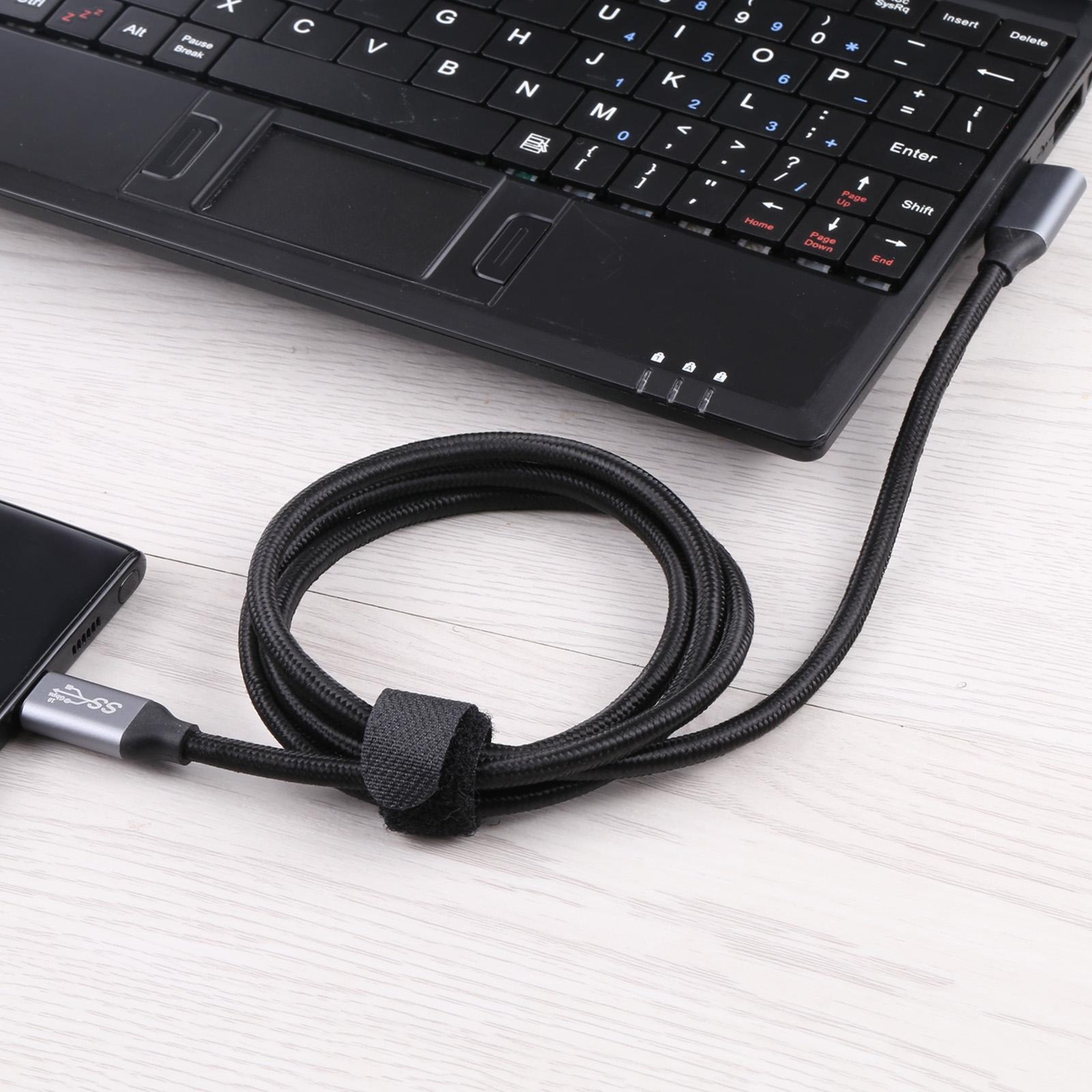 USB C Elbow Data Cable 10Gbps Fast Transfer Nylon Braided Type C Cable 0