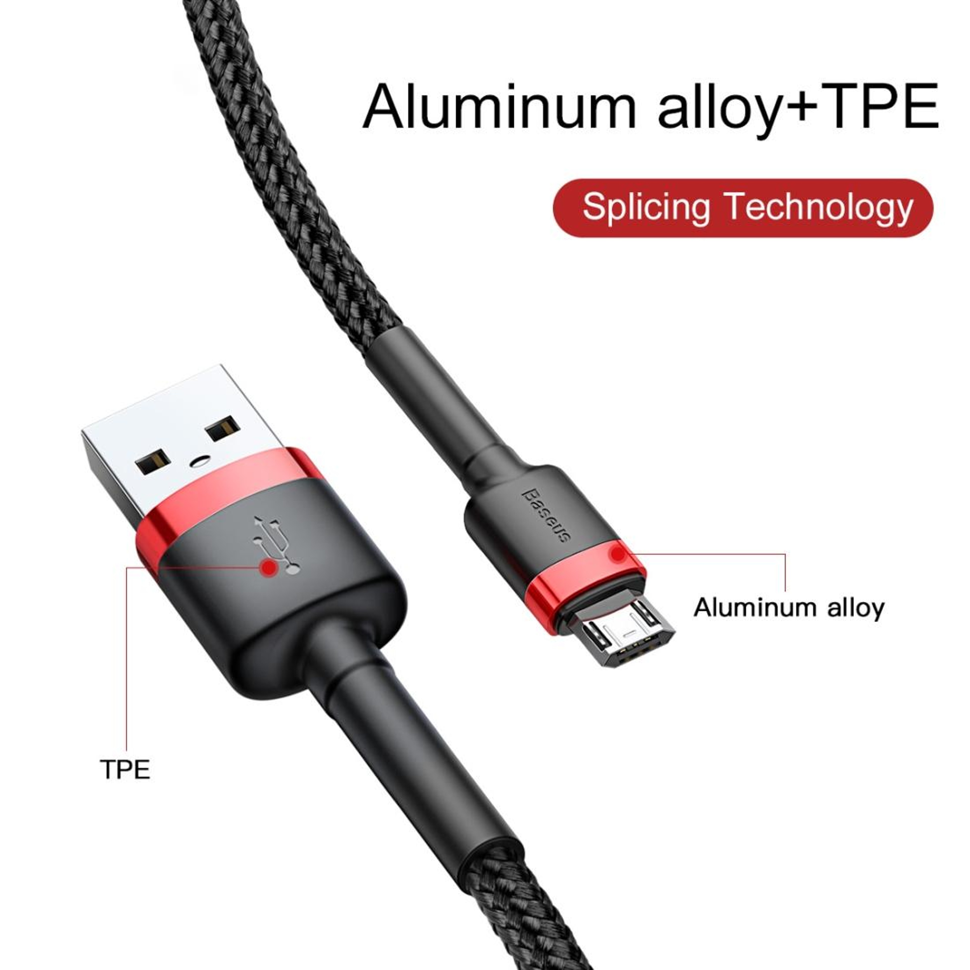 Reversible Braided Micro USB Charging Cable Fast Sync Durable Double Sided Cord 6