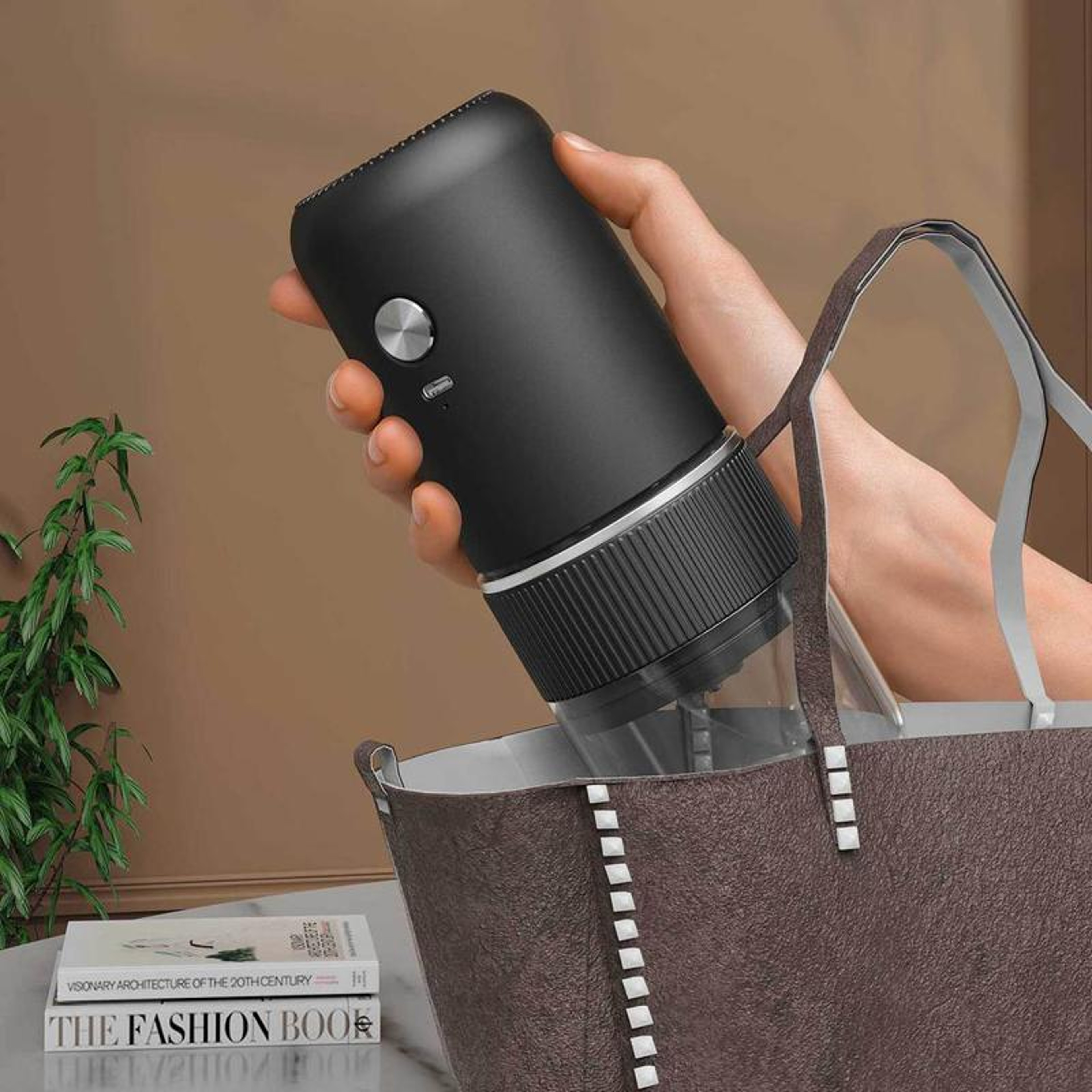 Portable Electric Coffee Grinder With Ceramic Burr Adjustable Grind AutoStop  USBC Charging 5