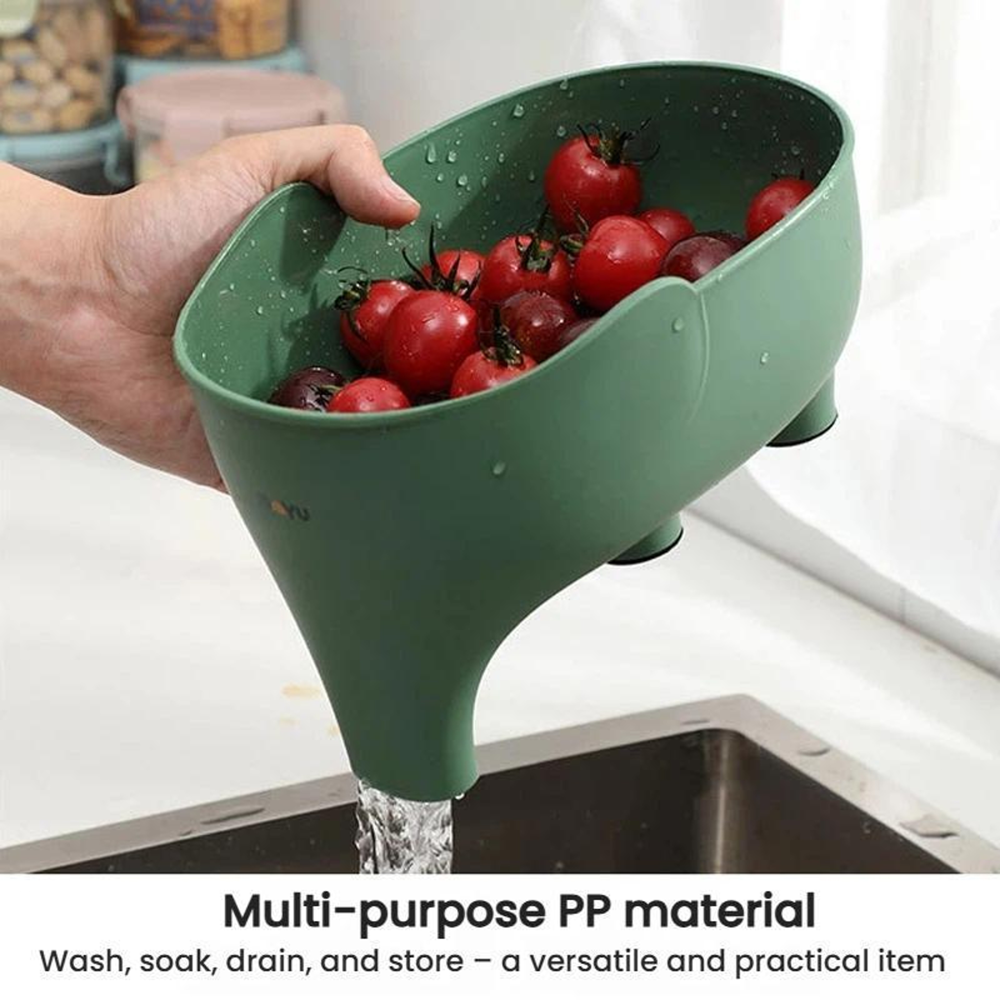 YanYU Elephant Kitchen Sink Drain Basket – Multi-Purpose Fruit & Vegetable Washing Storage Organizer – view 5