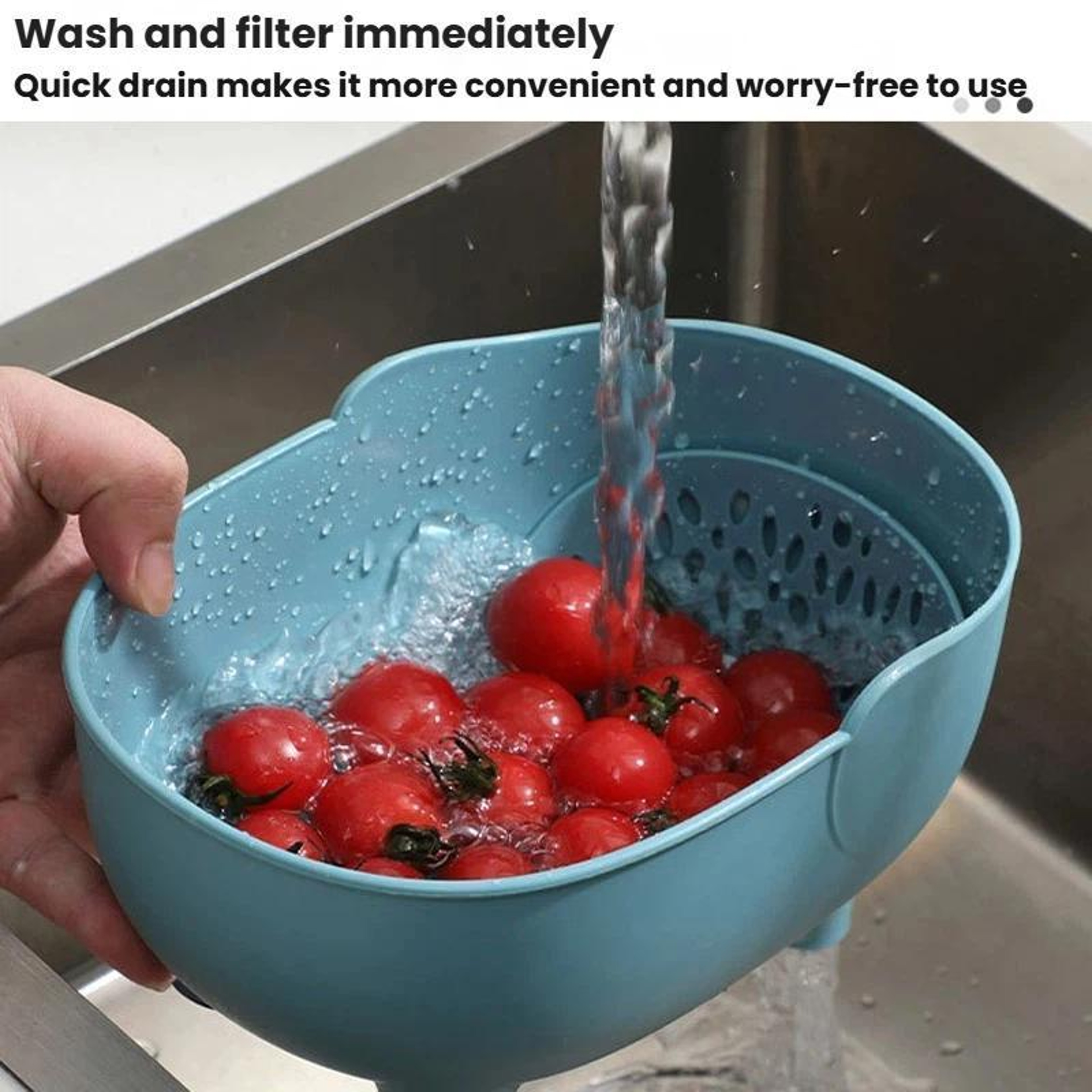 YanYU Elephant Kitchen Sink Drain Basket – Multi-Purpose Fruit & Vegetable Washing Storage Organizer – view 6