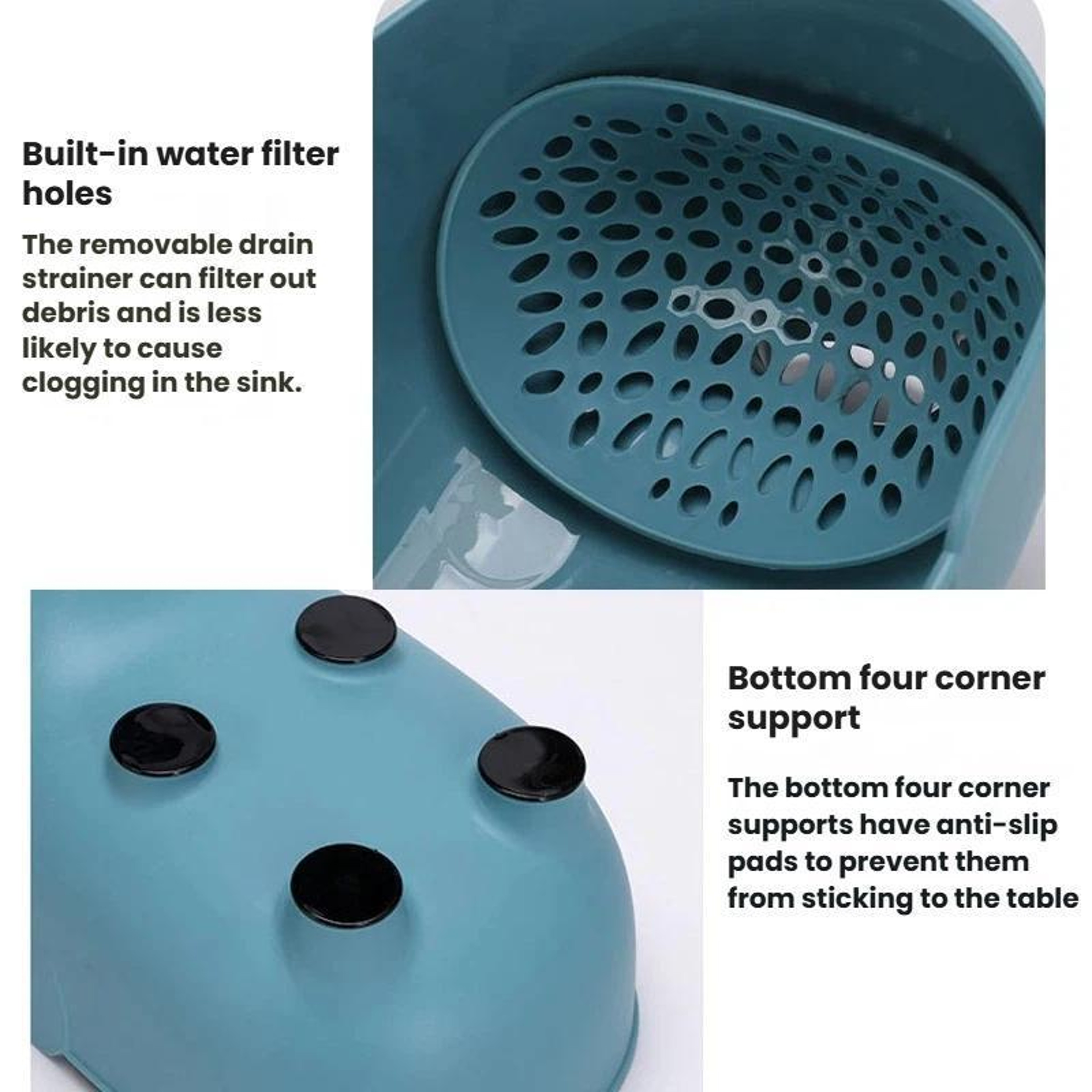 YanYU Elephant Kitchen Sink Drain Basket – Multi-Purpose Fruit & Vegetable Washing Storage Organizer – view 8