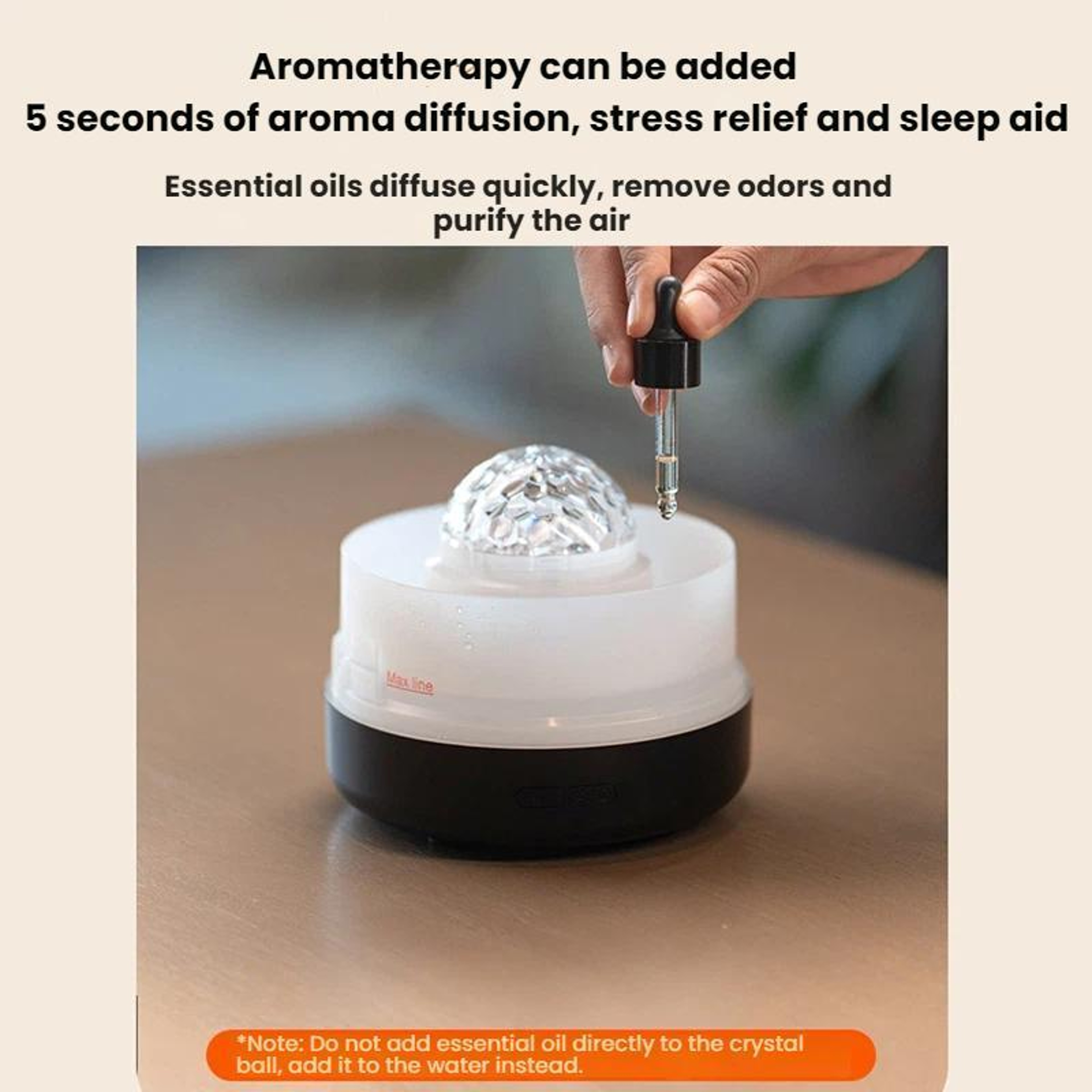 USB Desktop Humidifier With Star Projection Ambient Light 5