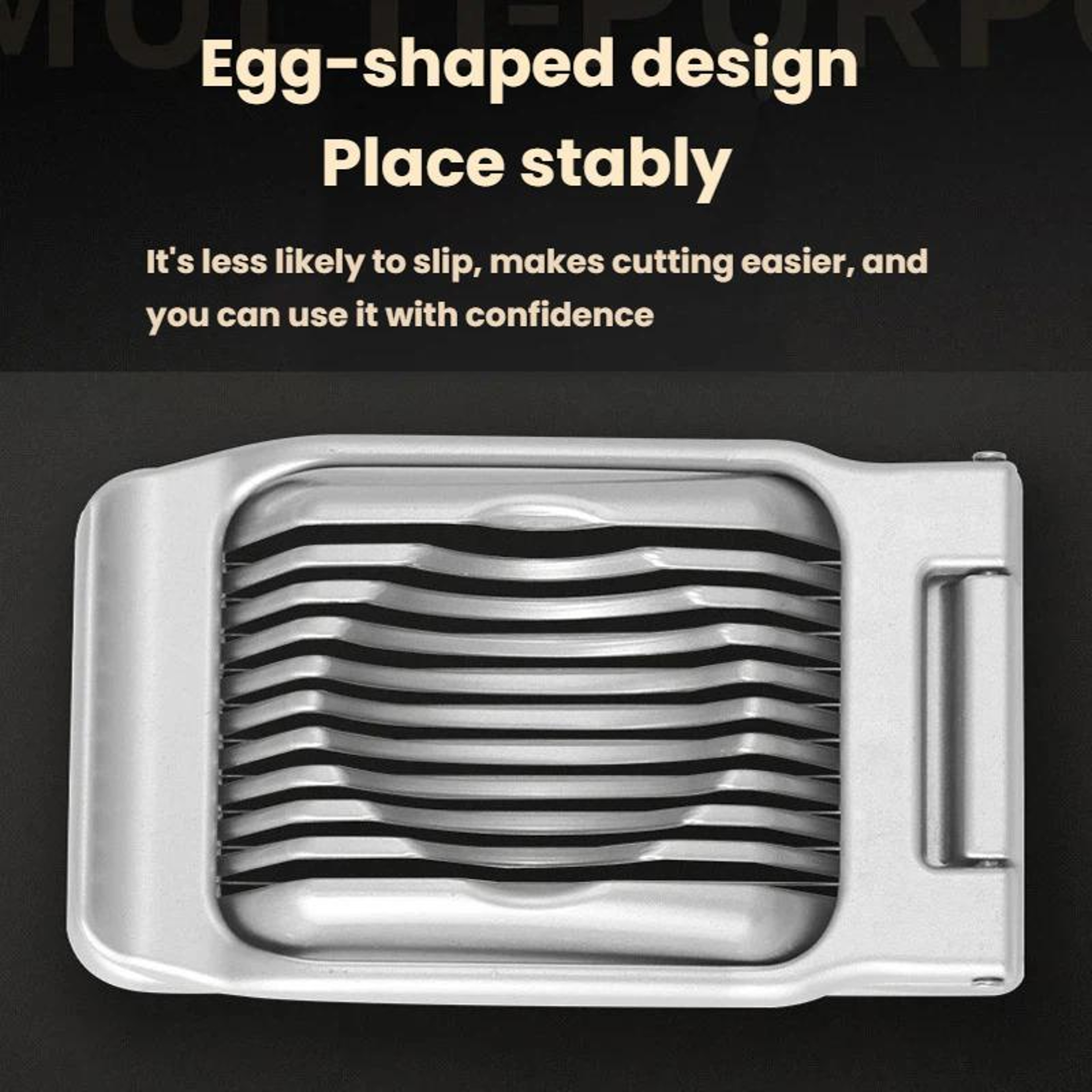 MultiFunction Egg Slicer Aluminum Alloy Cutter For Perfect Slices  Kitchen Prep 4