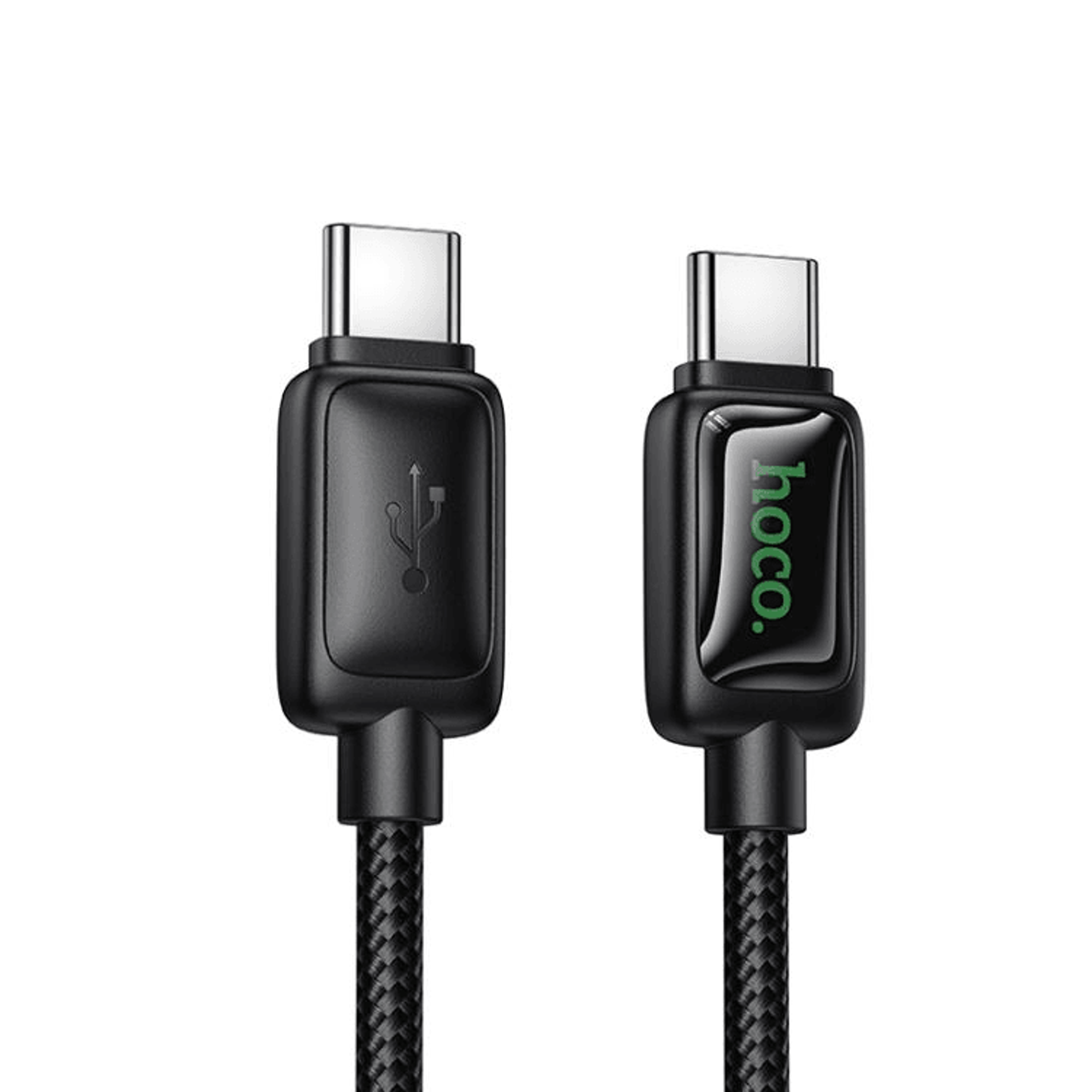 60W USB C Fast Charging Cable With LED Durable Nylon 1