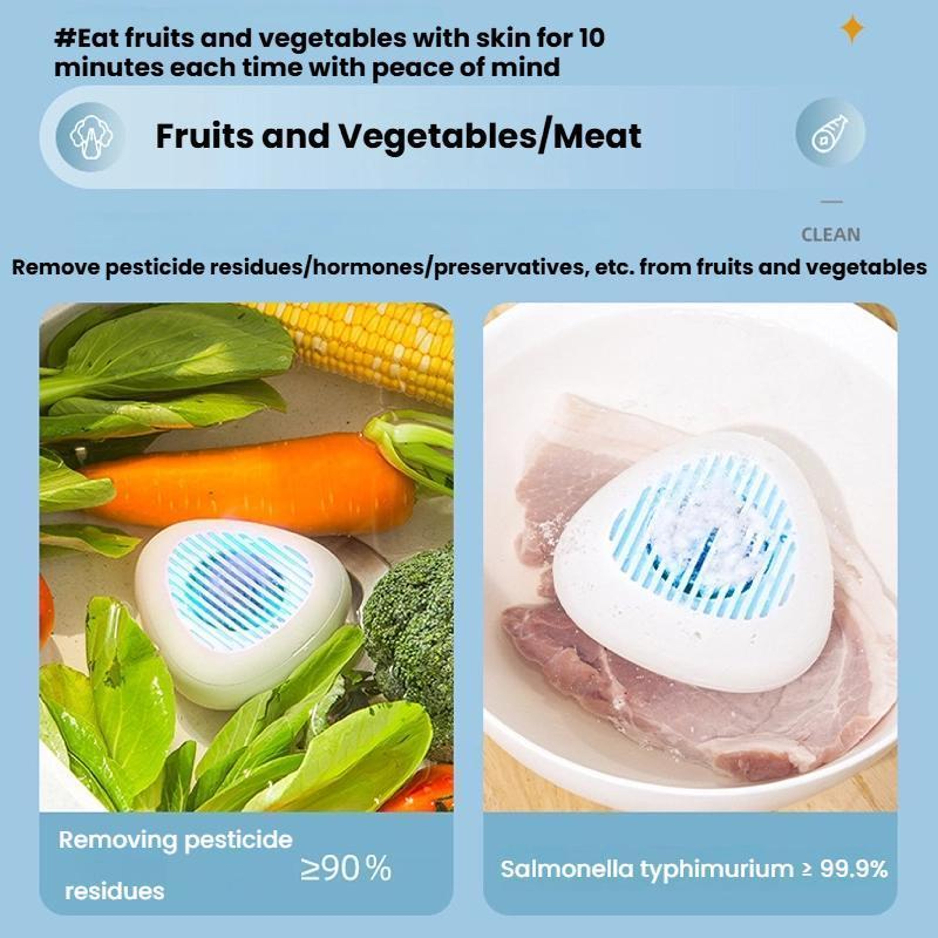 Portable Fruit and Vegetable Cleaner USB Rechargeable Produce Washer – view 8