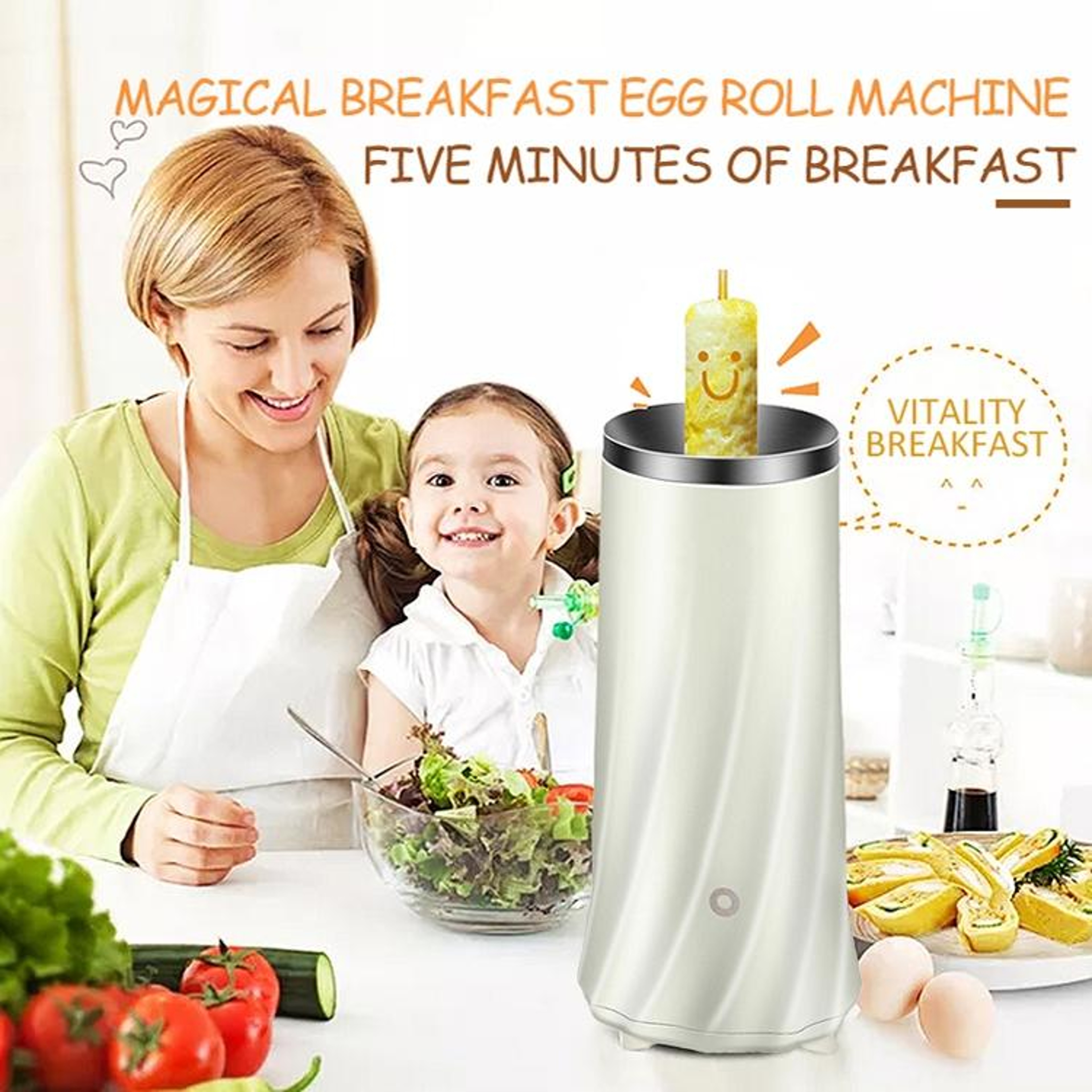 QuickRise Electric Egg Roll Maker Breakfast Cooker 6