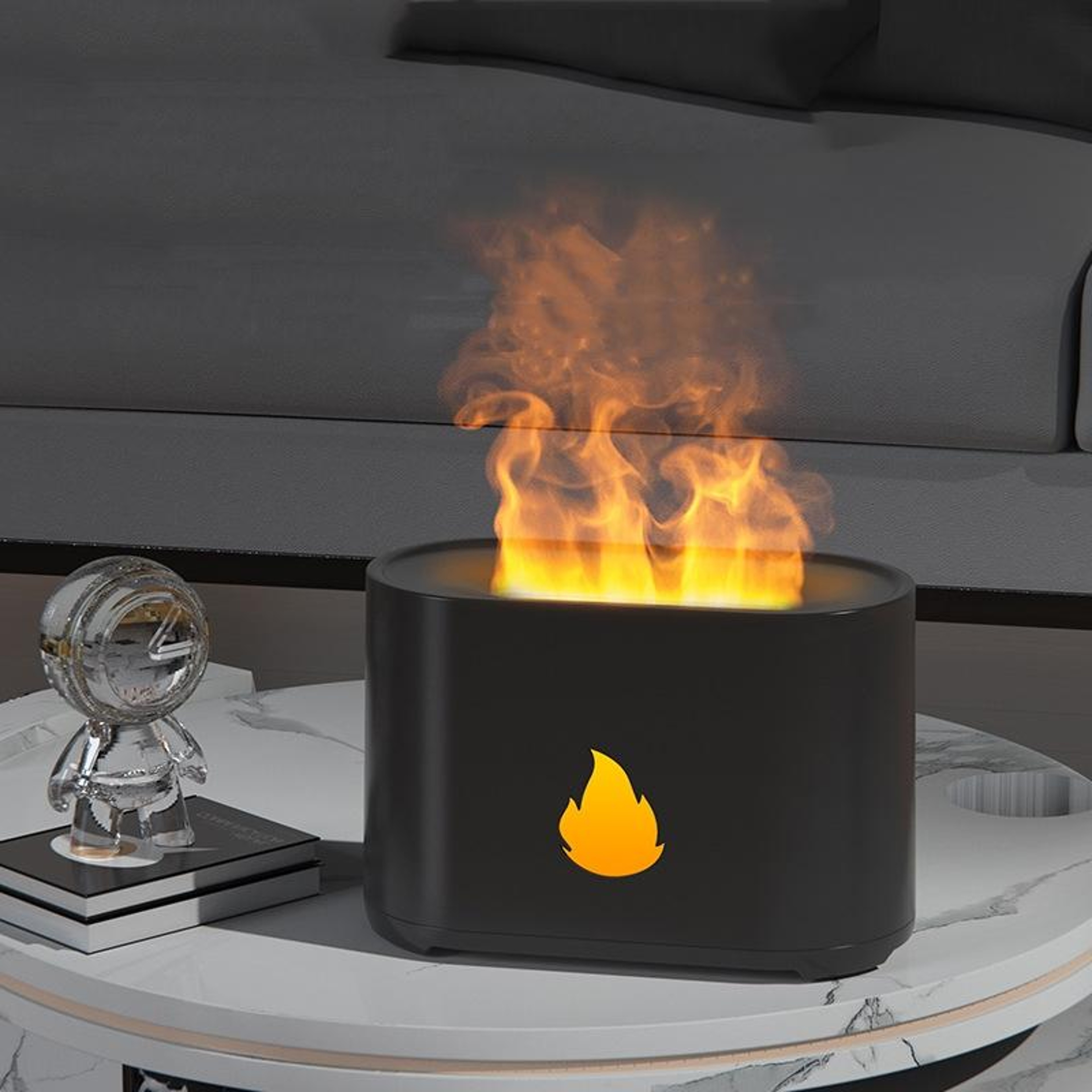 Flame Diffuser Essential Oil Humidifier With Ultrasonic Cool Mist 2