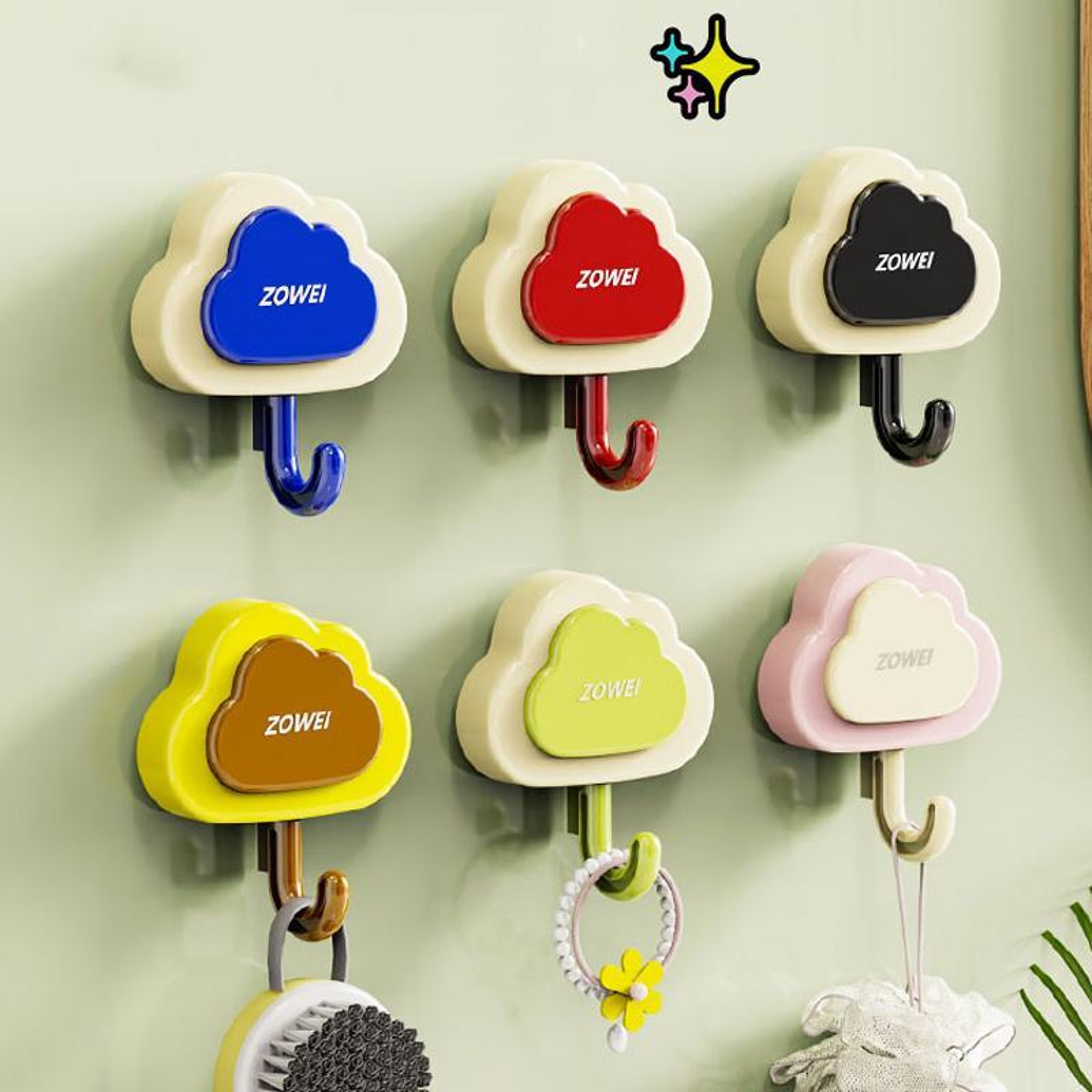 Cloud Suction Cup Hooks Strong Hold Removable Wall Hooks For Bathroom Kitchen Storage 1