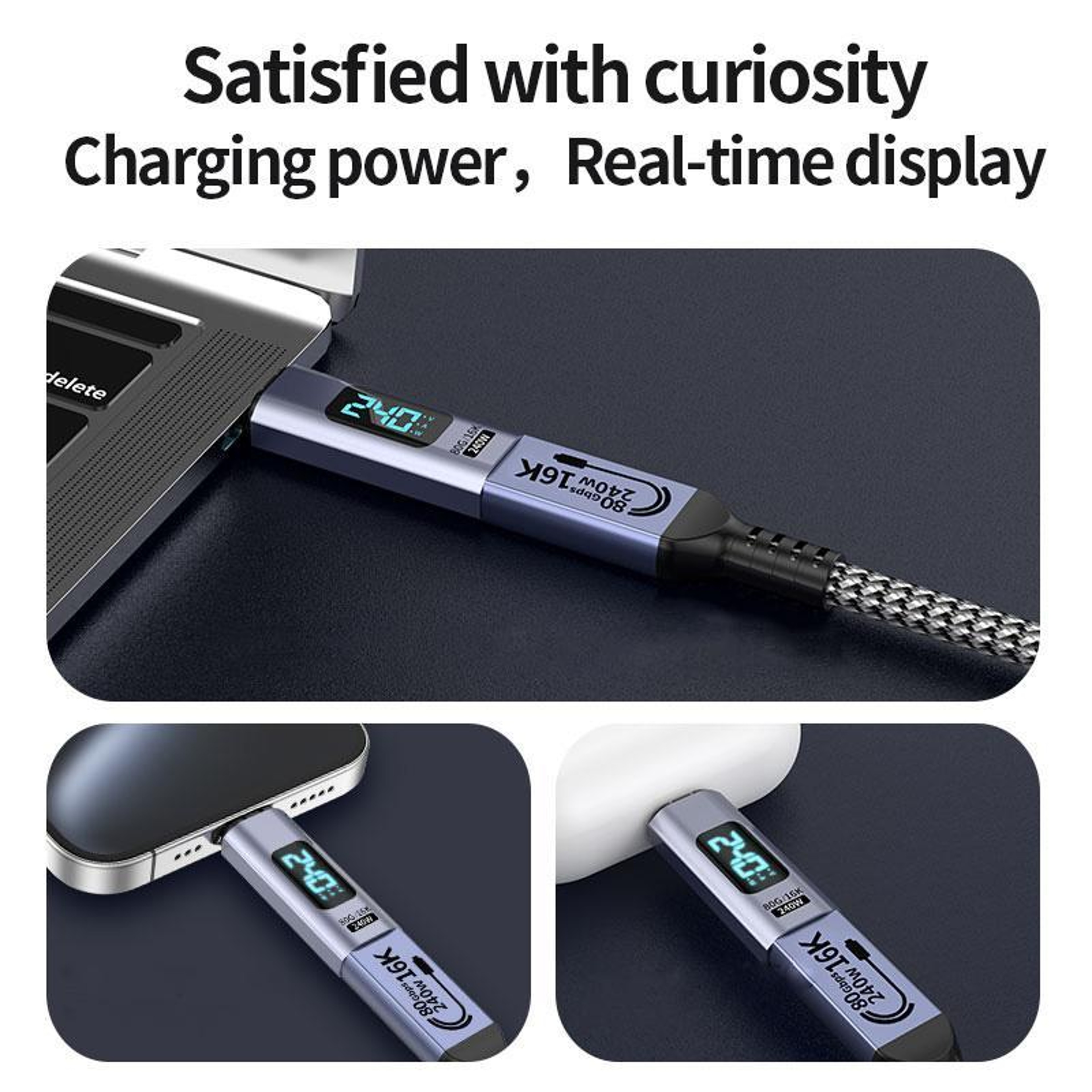 Magnetic USB C Adapter 240W Display Quick Connect Extender – view 5