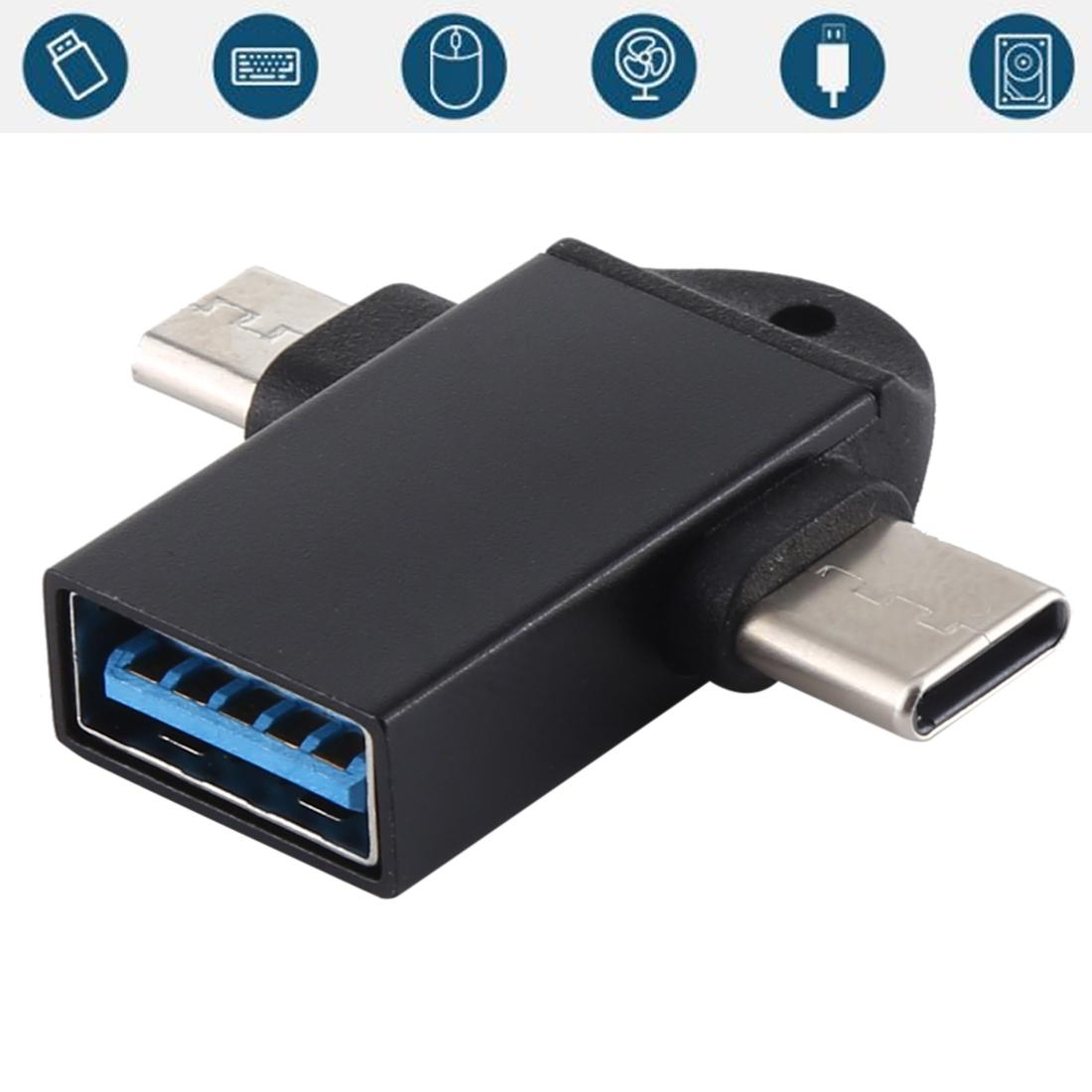 3 In 1 USB C OTG Adapter USB 30 Female To Type C  Micro USB Fast Data Connector 11