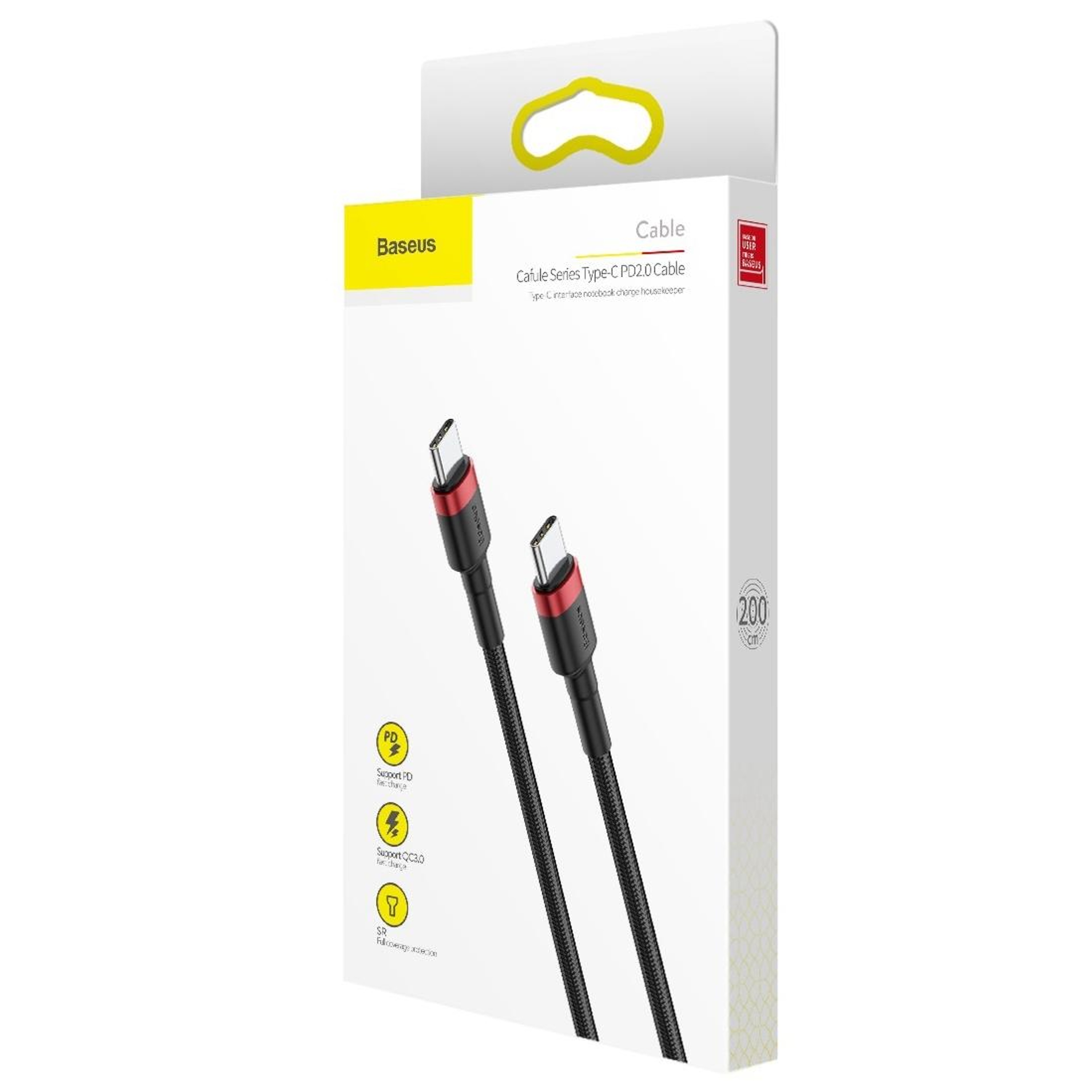 60W PD USB C Fast Charging Cable 2m Durable Braided Type C Charger Cord 3