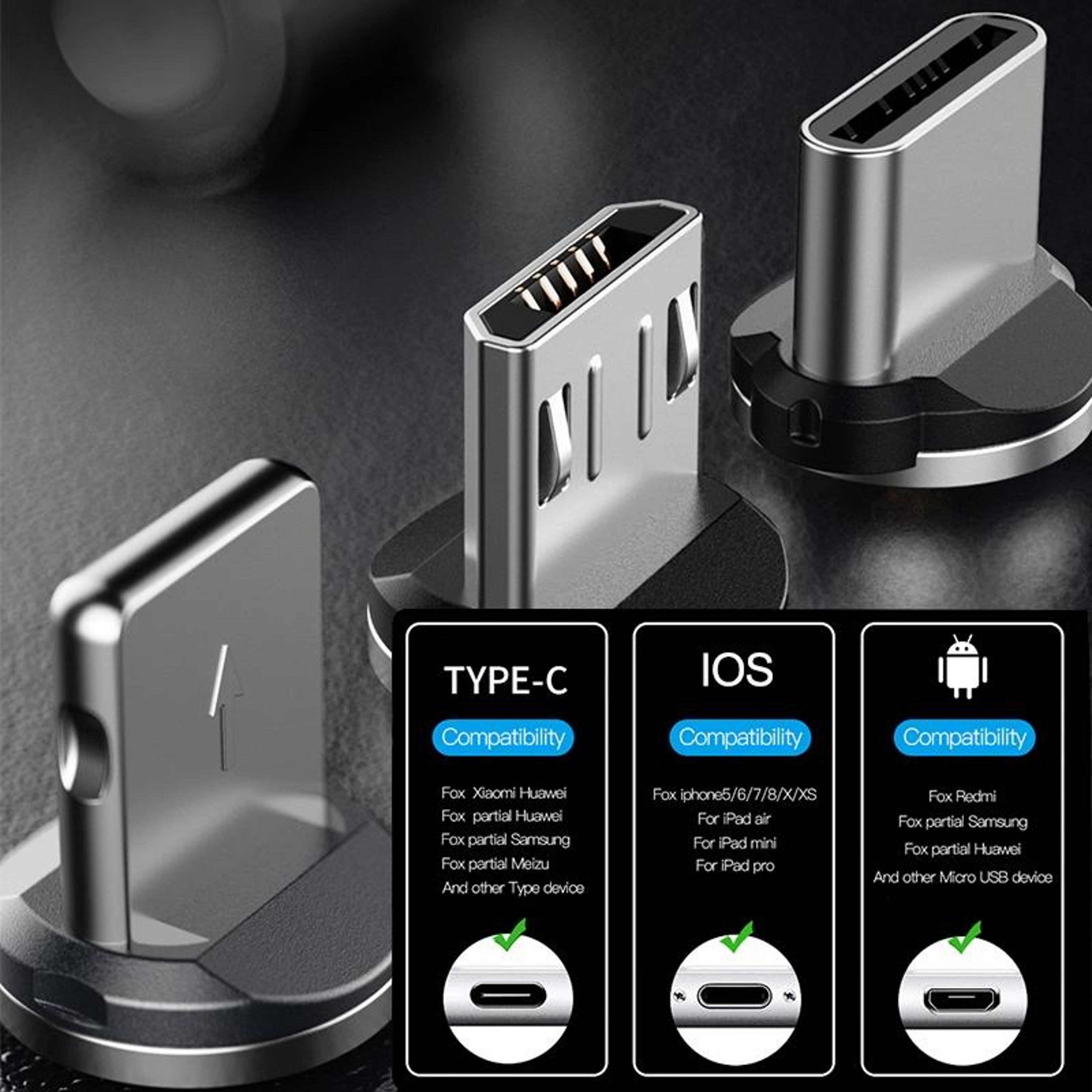 CaseMe Magnetic Micro USB Charging Adapter Compact Portable Charging Tip 4