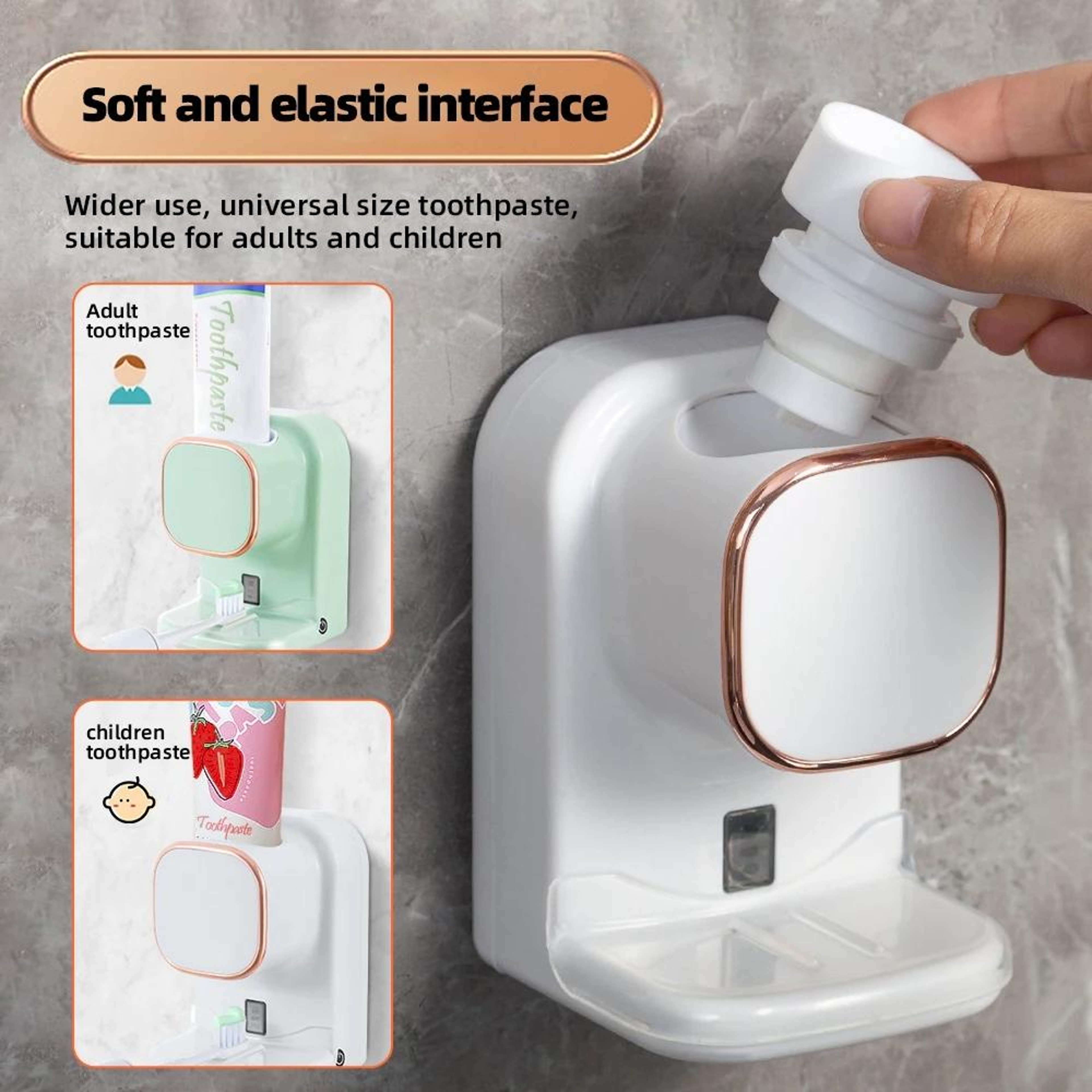 Smart Automatic Toothpaste Dispenser Wall Mounted Touchless Squeezer 4