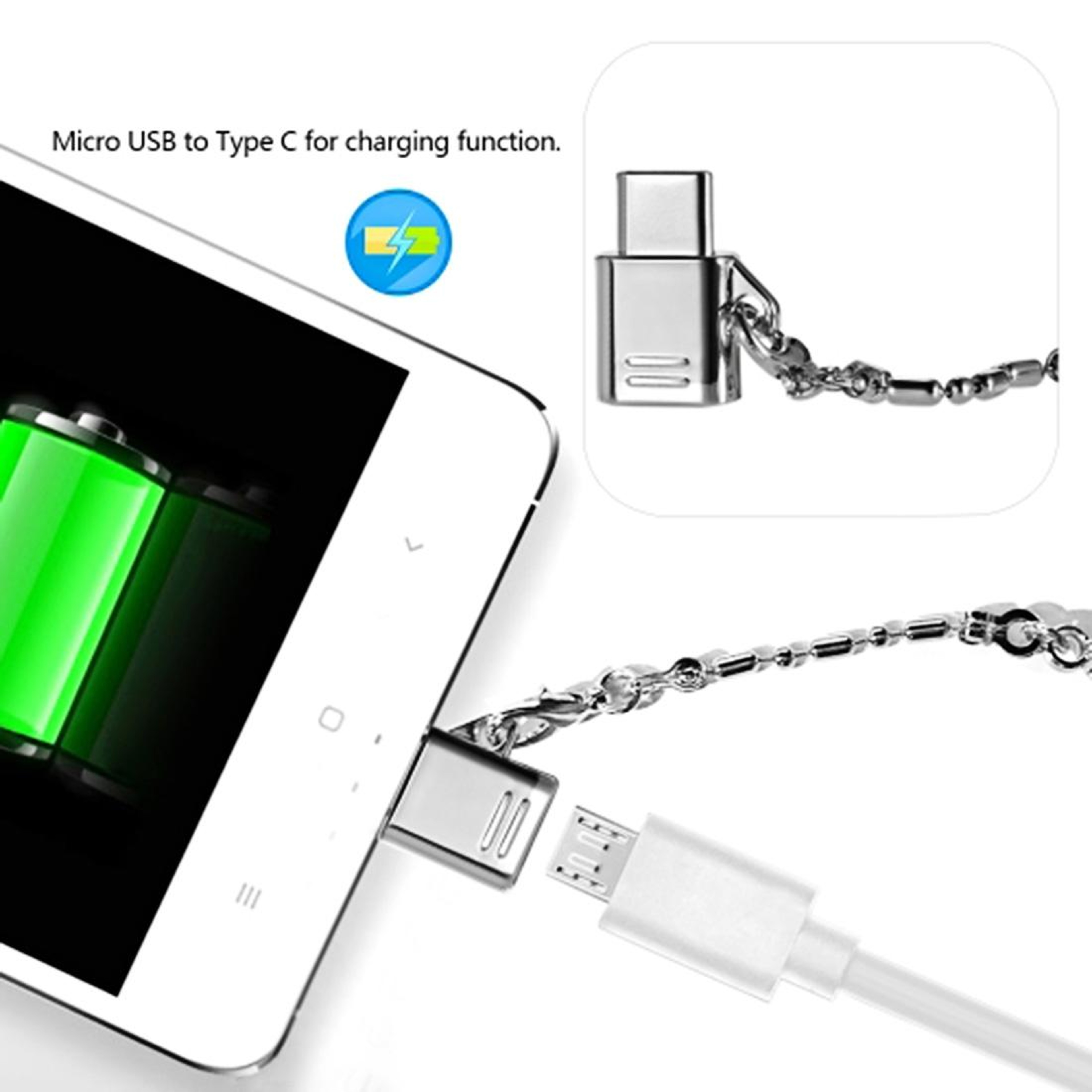 2 In 1 USB C Adapter Converter For Micro USB  USB 20 Devices 8