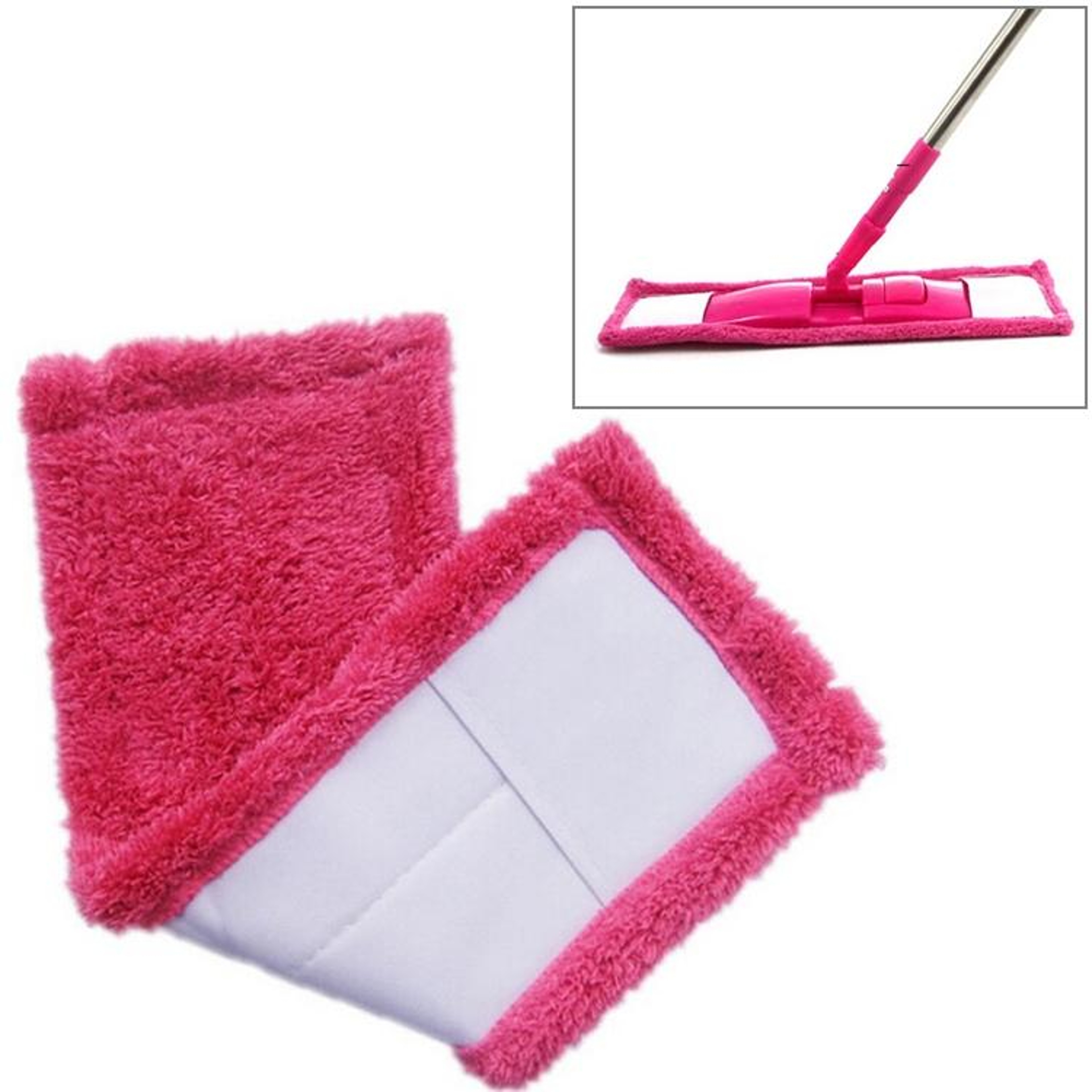 Coral Velvet Flat Mop Replacement Pad Floor Cleaning Mop Head Cloth Refill – view 5