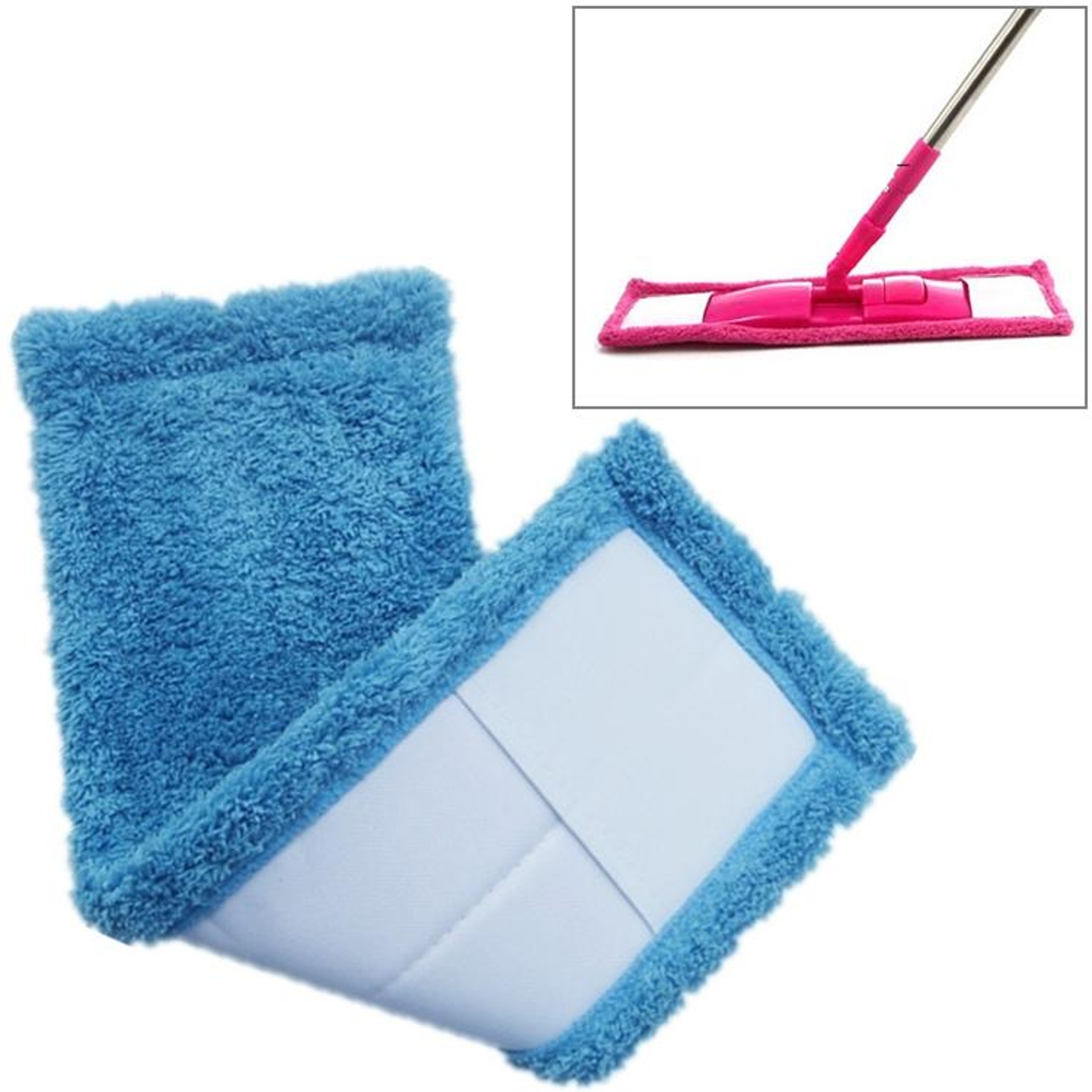 Coral Velvet Flat Mop Replacement Pad Floor Cleaning Mop Head Cloth Refill – view 8