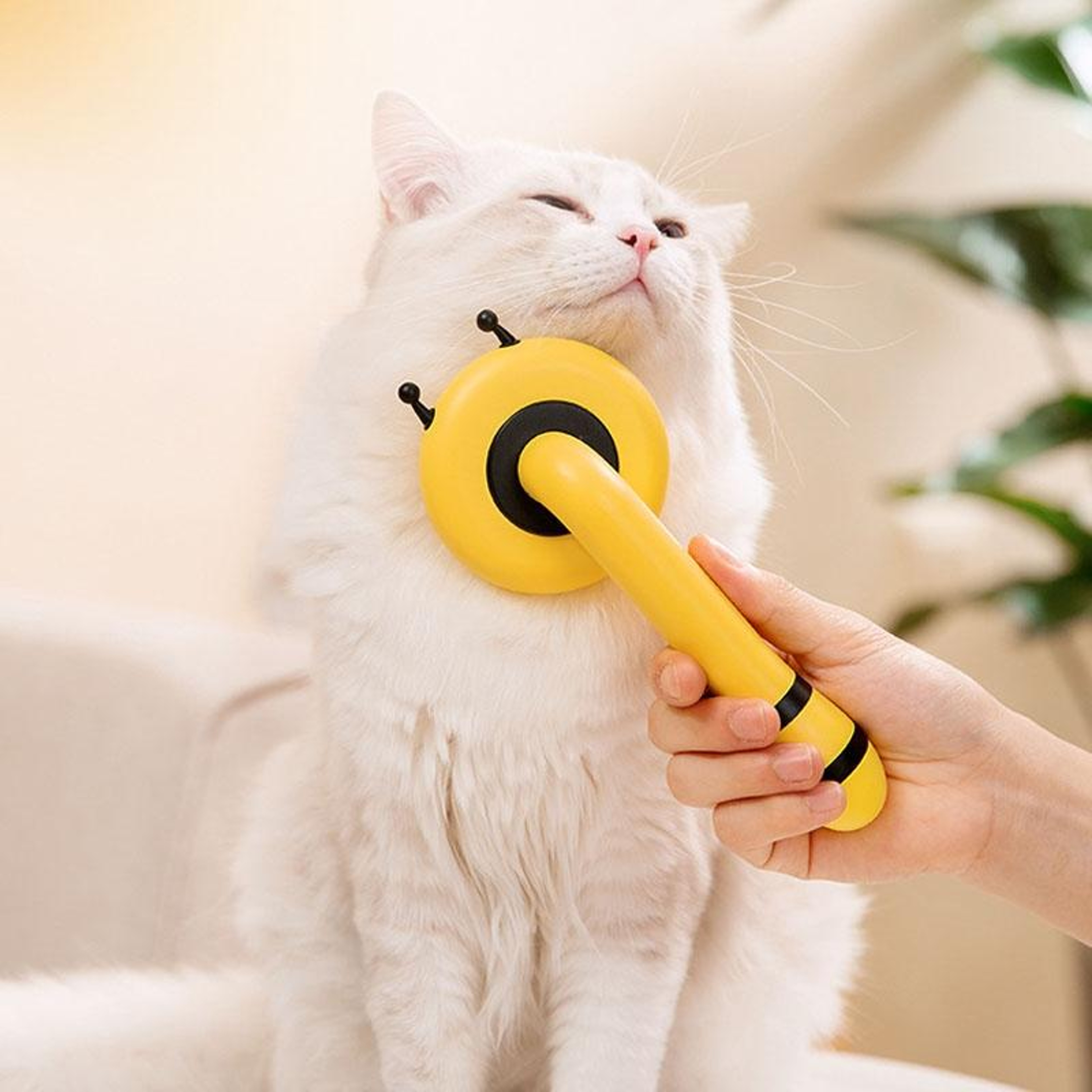 SelfCleaning Pet Grooming Brush For Cats  Dogs With Massage Needles And Deshedding Comb 0