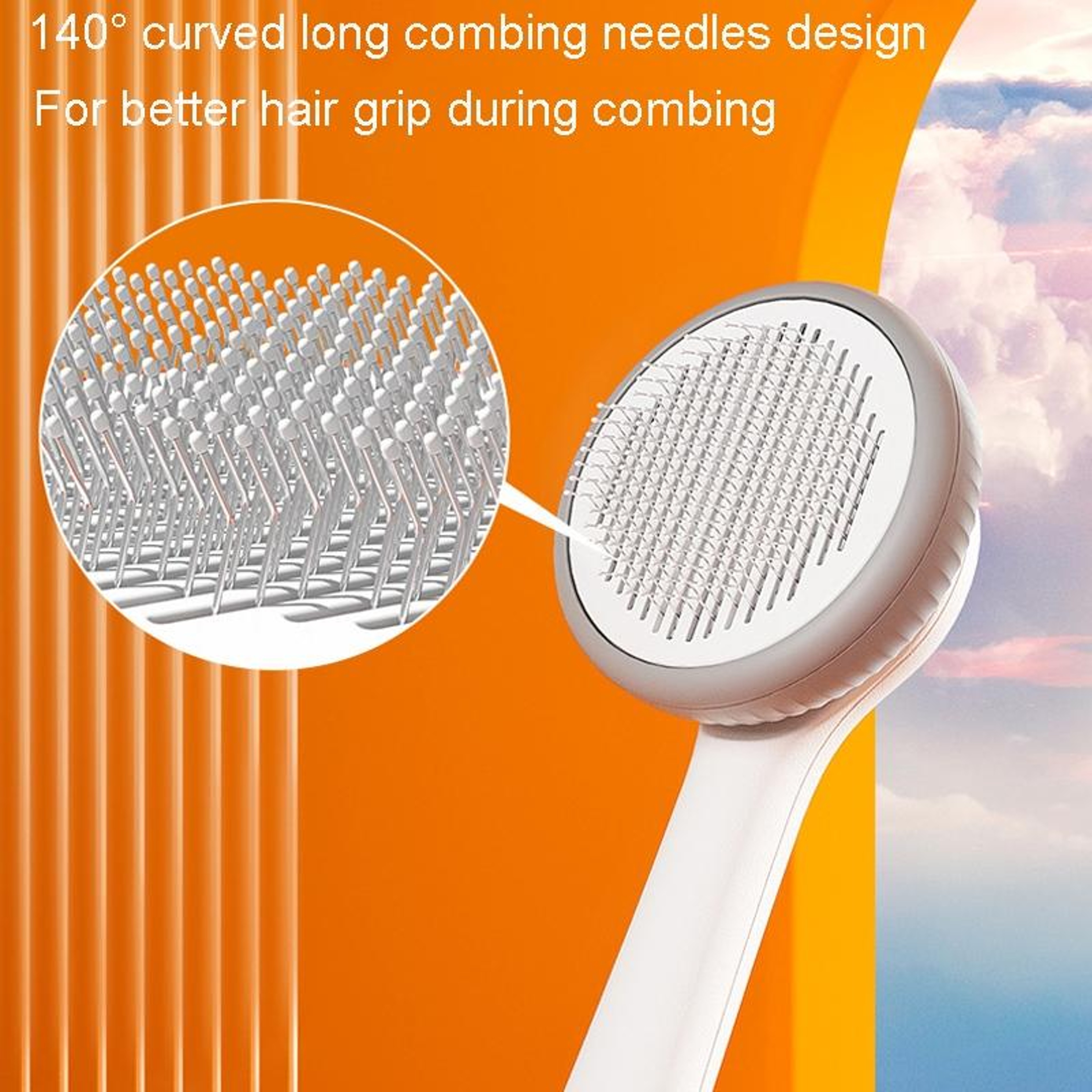 SelfCleaning Pet Grooming Comb For Cats  Dogs With Stainless Steel Needles 7