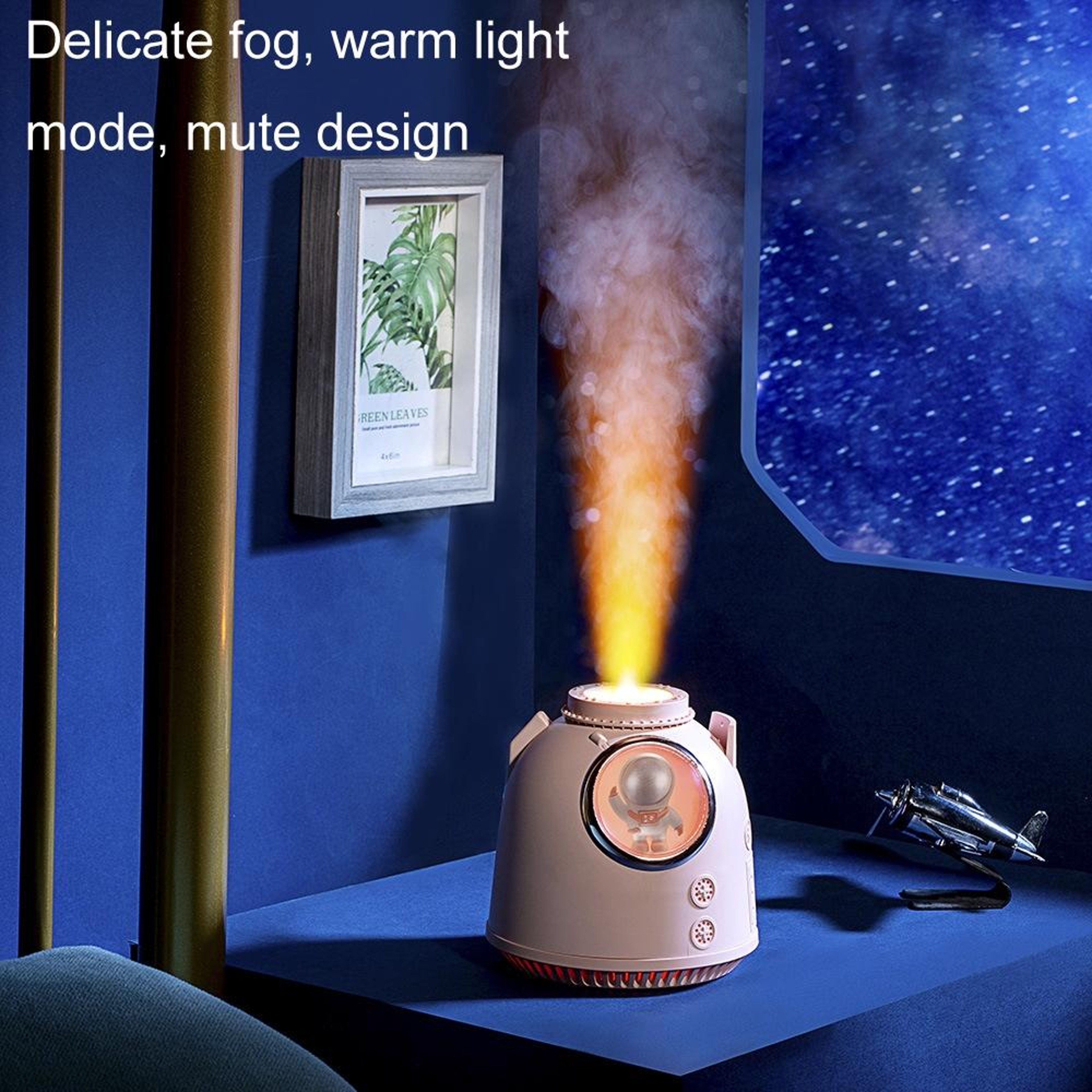 Enjoyplus USB Mini Humidifier With Night Light Quiet Desktop Air Hydrator For Home Office 4